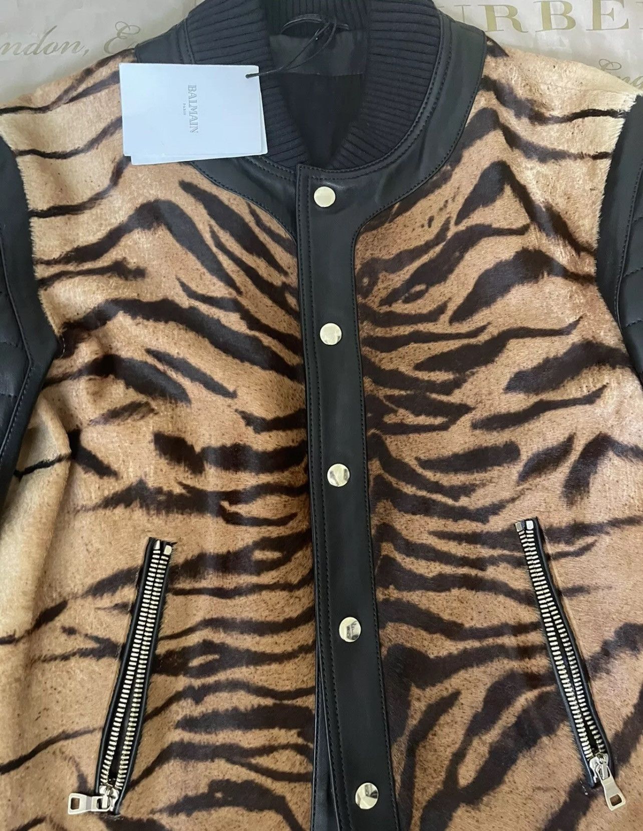 Balmain Balmain Men's Leopard-print Bomber Jacket size 50 $ 6500 Size US M / EU 48-50 / 2 - 3 Thumbnail