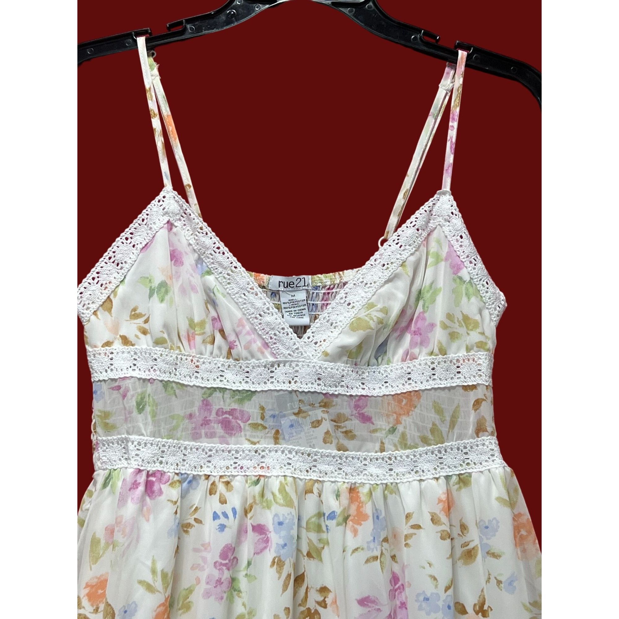 rue21 Rue 21 - Women's Summer Sleeveless High Low Hem Ruffle Flora Size M / US 6-8 / IT 42-44 - 11 Thumbnail