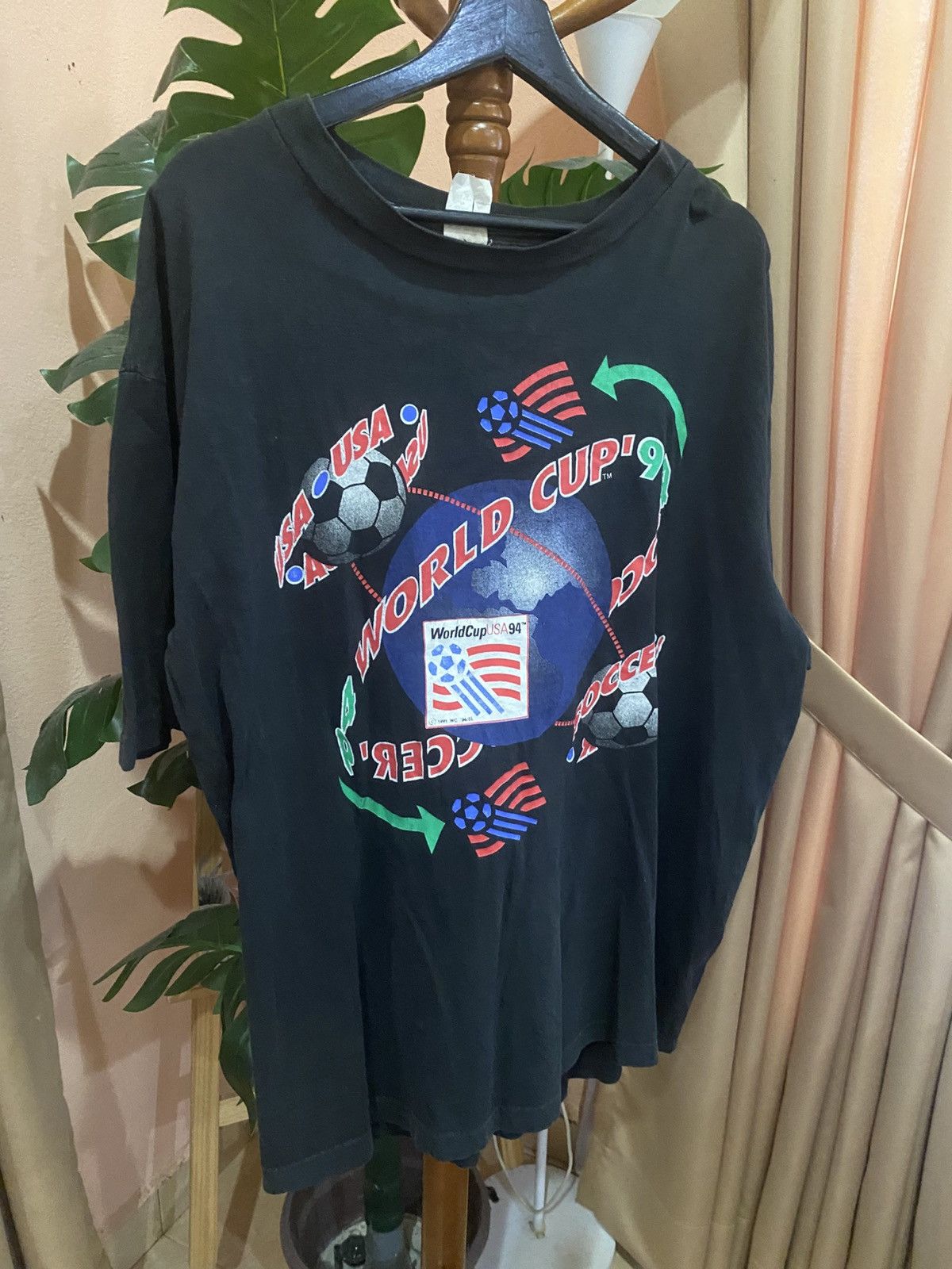 Vintage FIFA World Cup USA Soccer Graphic Tee – Vintage Black Size US XL / EU 56 / 4 - 3 Thumbnail