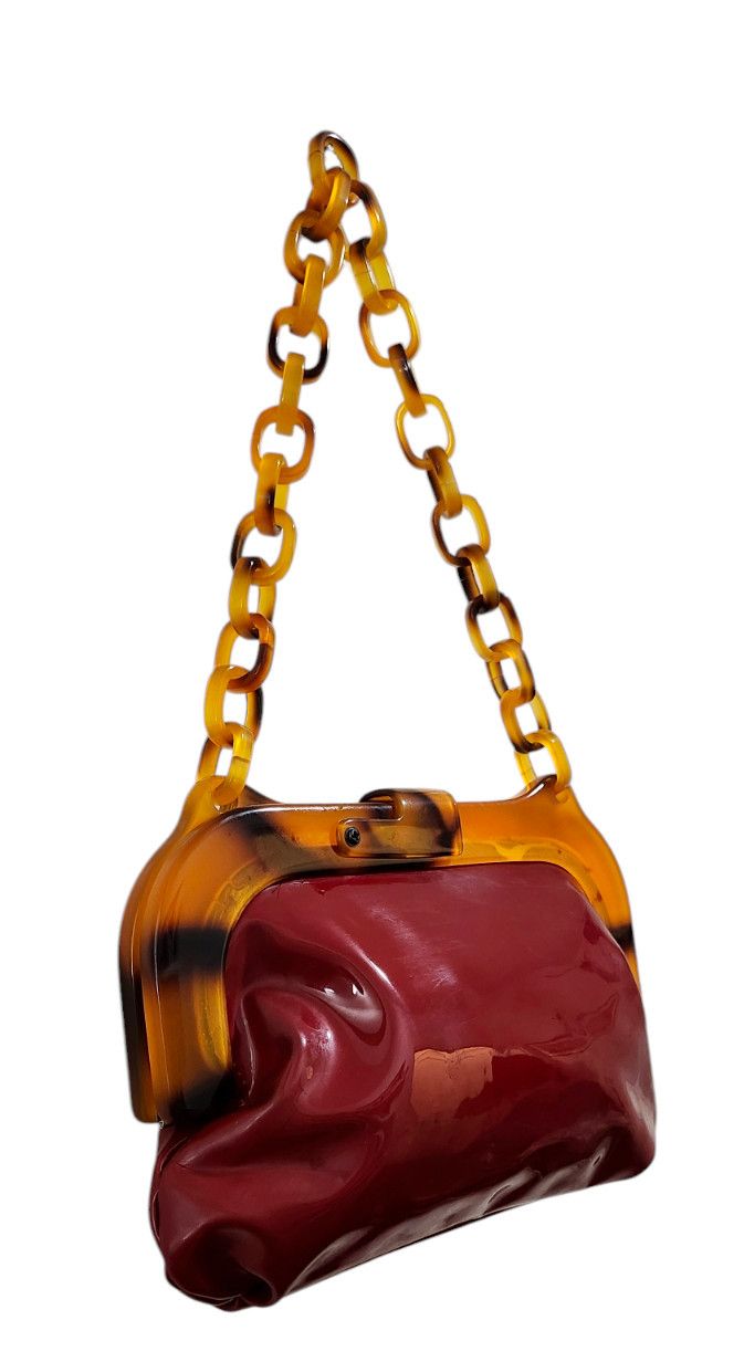 Free People FREE PEOPLE RED PATENT LEATHER BAG Size ONE SIZE - 5 Thumbnail