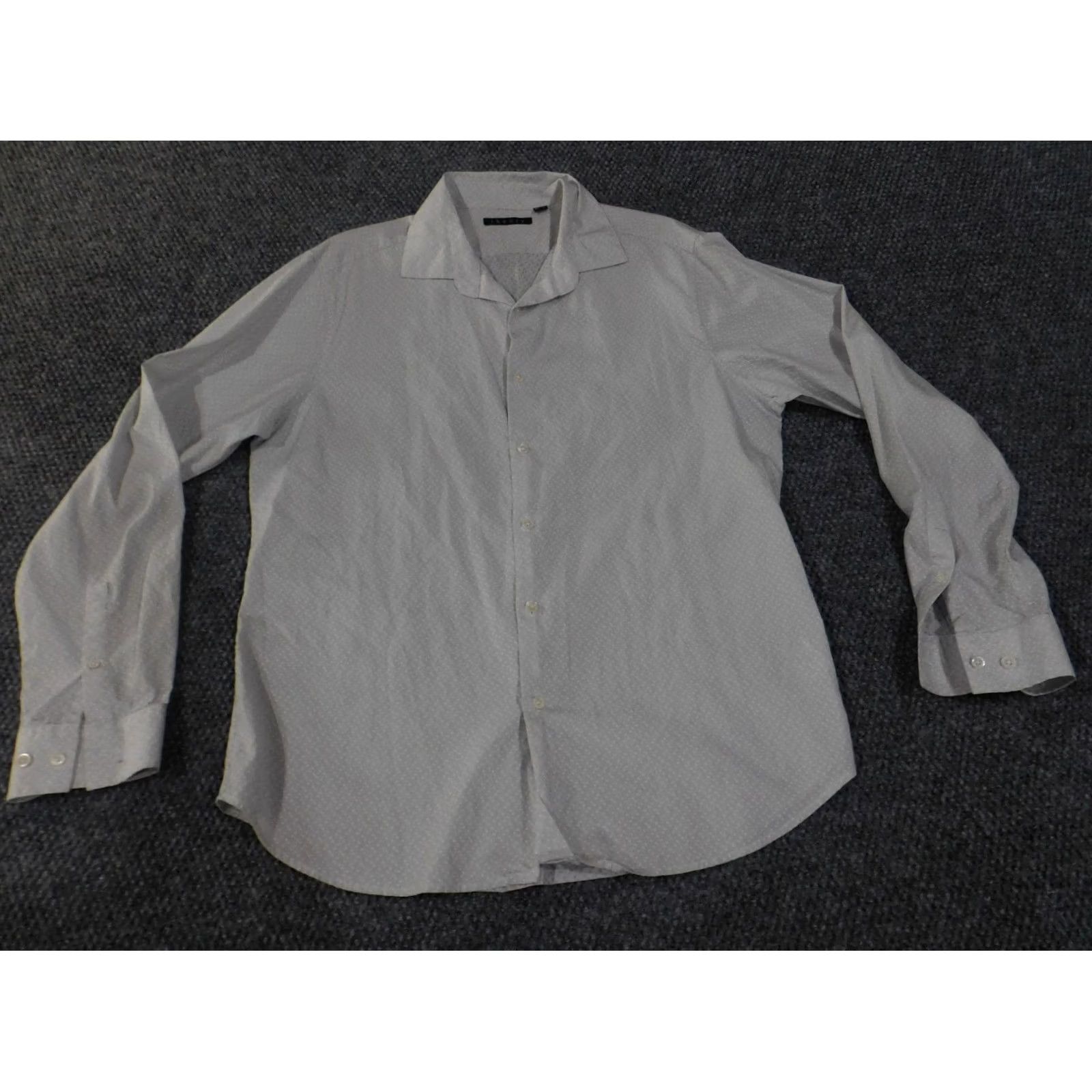 Theory Theory Button-Up Shirt Mens XL White Cotton Knit Casual Regular Long Sleeve) Size US XL / EU 56 / 4 - 3 Thumbnail