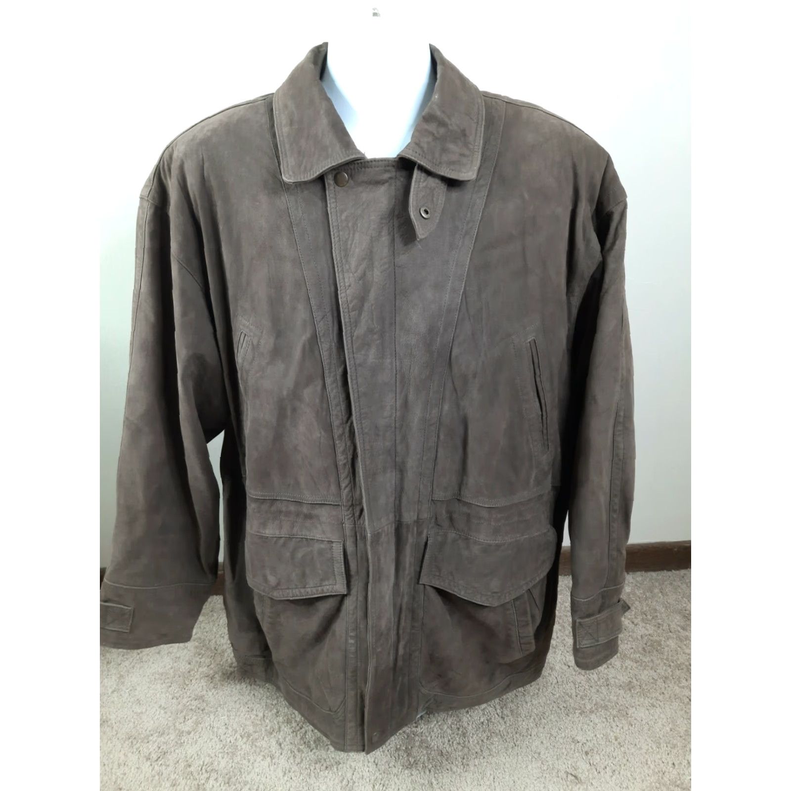 Vintage VINTAGE St. John's Bay Leather Bomber Jacket Men's XL Brown Coat Jacket Size US XL / EU 56 / 4 - 2 Thumbnail