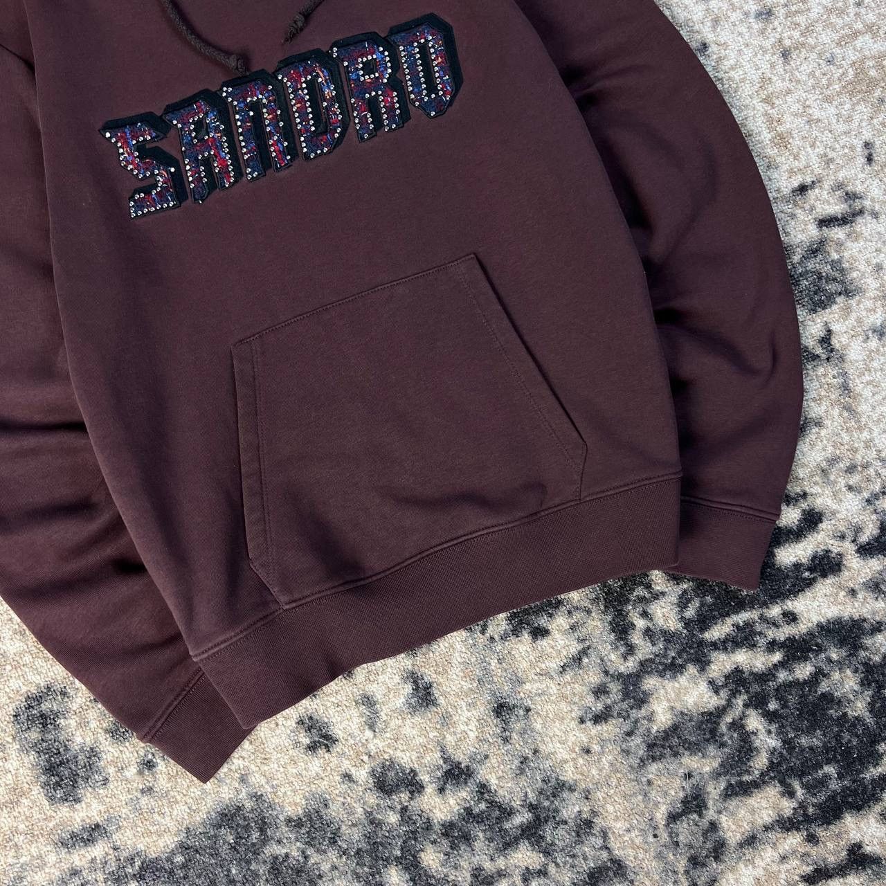 Sandro Sandro Paris Big Embroidered Logo Luxury Hoodie Size S / US 4 / IT 40 - 3 Thumbnail