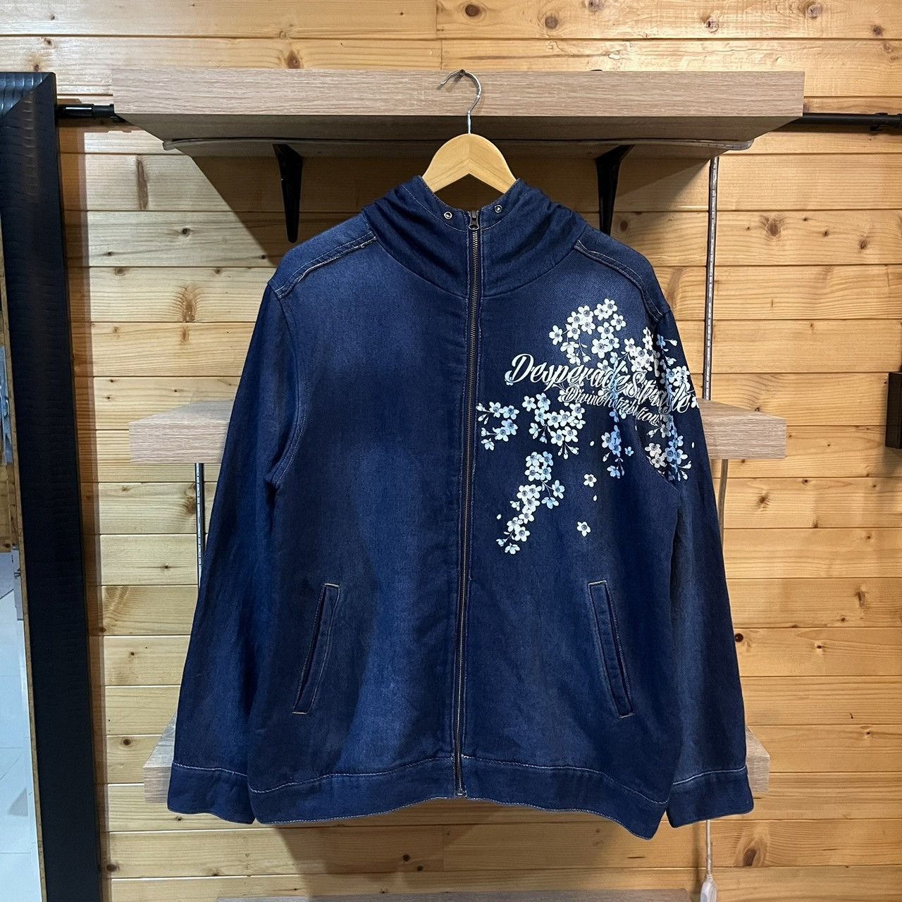 Japanese Brand Divine Retribution Angel Samurai Zip Up Hoodie Indigo Blue Size US L / EU 52-54 / 3 - 2 Thumbnail