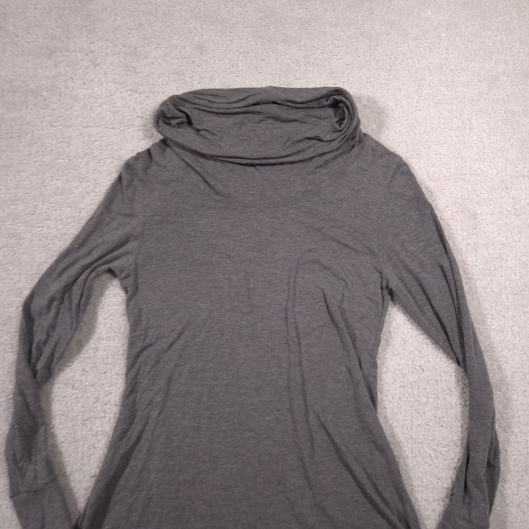 Vintage Cuddl Duds Shirt Womens Small Gray Cowl Neck Long Sleeve Tunic Top Stretch Size S / US 4 / IT 40 - 3 Thumbnail