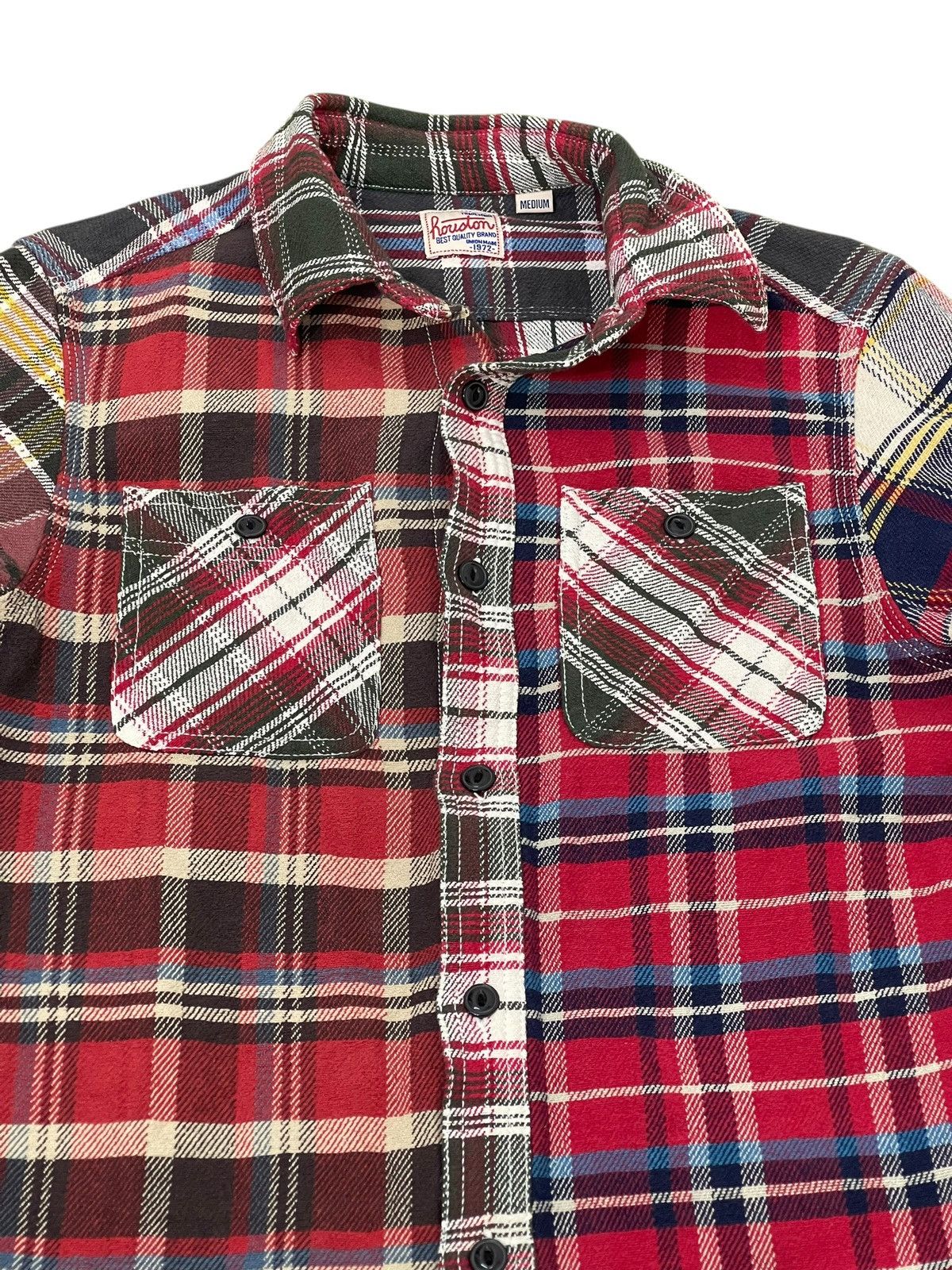 Japanese Brand Multi Plaid Houston Union Made Flannel Shirt Workwear 6🟩7 Size US M / EU 48-50 / 2 - 7 Thumbnail