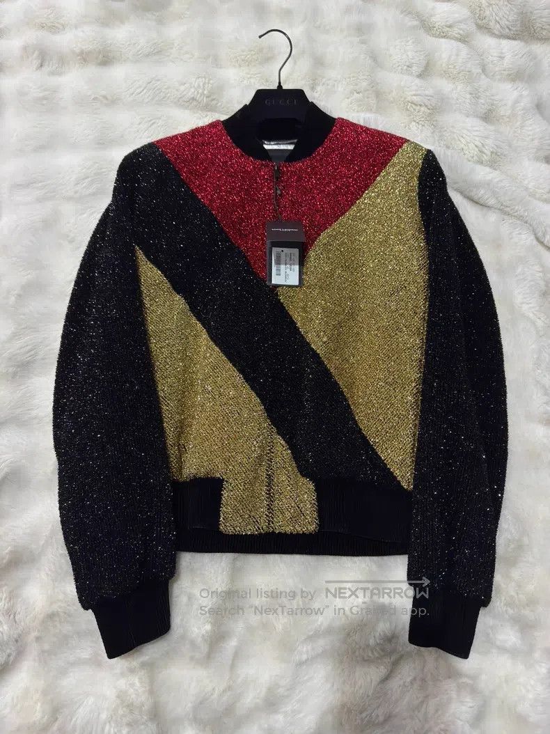 Saint Laurent Paris Saint Laurent Paris Black and Gold Men's Baseball Jacket Size US M / EU 48-50 / 2 - 1 Thumbnail