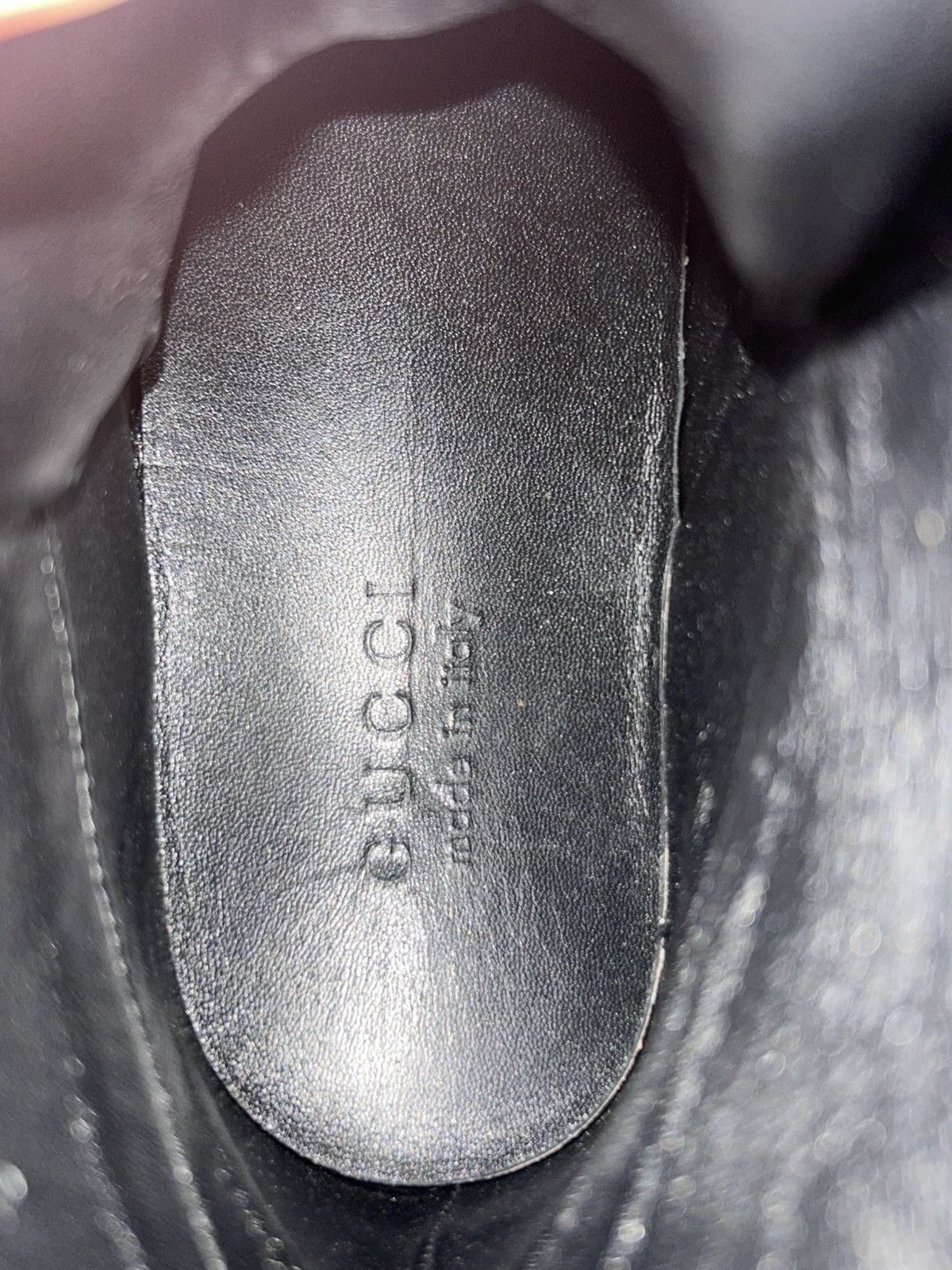 Gucci Gucci Leather Metallic Padded High Top Sneakers Size US 9.5 / EU 42-43 - 8 Thumbnail