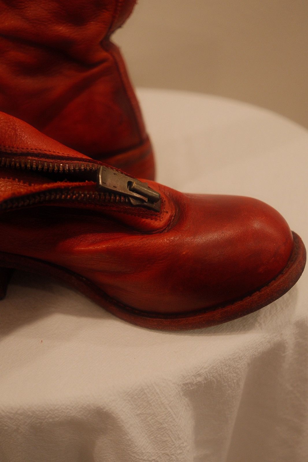 Guidi Guidi Red Leather Boot Size US 5 / IT 35 - 7 Thumbnail