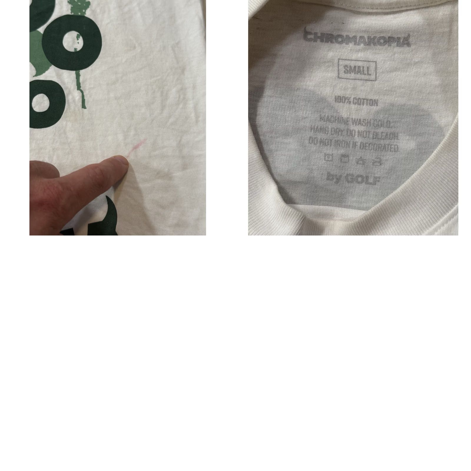 Golf Wang GOLF WANG Tyler The Creator ‘Chromakopia’ Tour Shirt Short Sleeve Small White Crew Neck Men Graphic Print Limited Edition OFWGKTA 2020s 20.75x27.75 Size US S / EU 44-46 / 1 - 8 Thumbnail