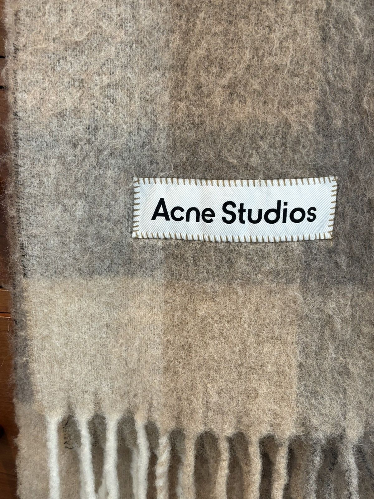 Acne Studios Beige Mohair Scarf