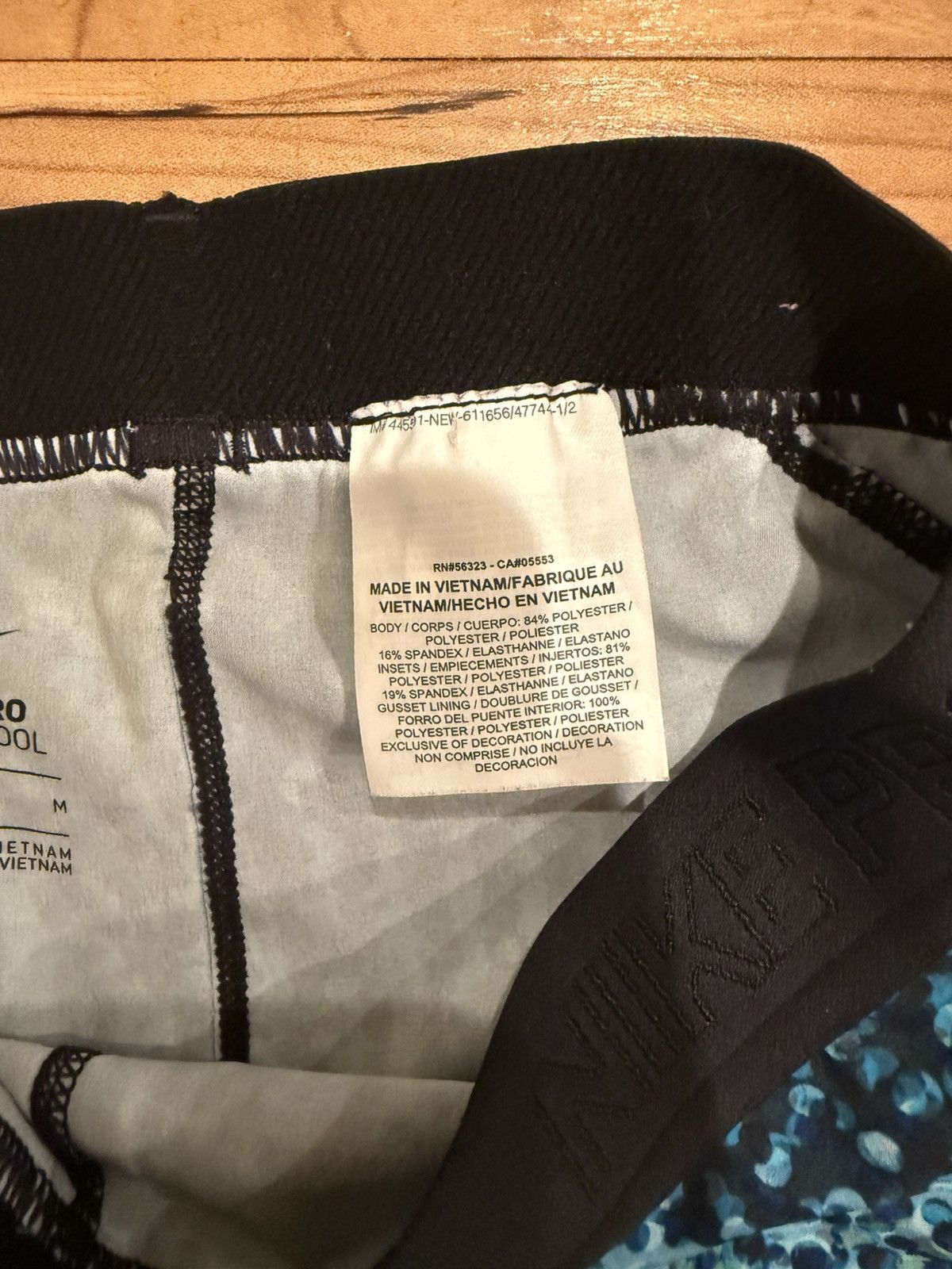 Nike Nike Pro Hypercool Blue & Black Printed - Size Medium Size 30" / US 8 / IT 44 - 4 Thumbnail