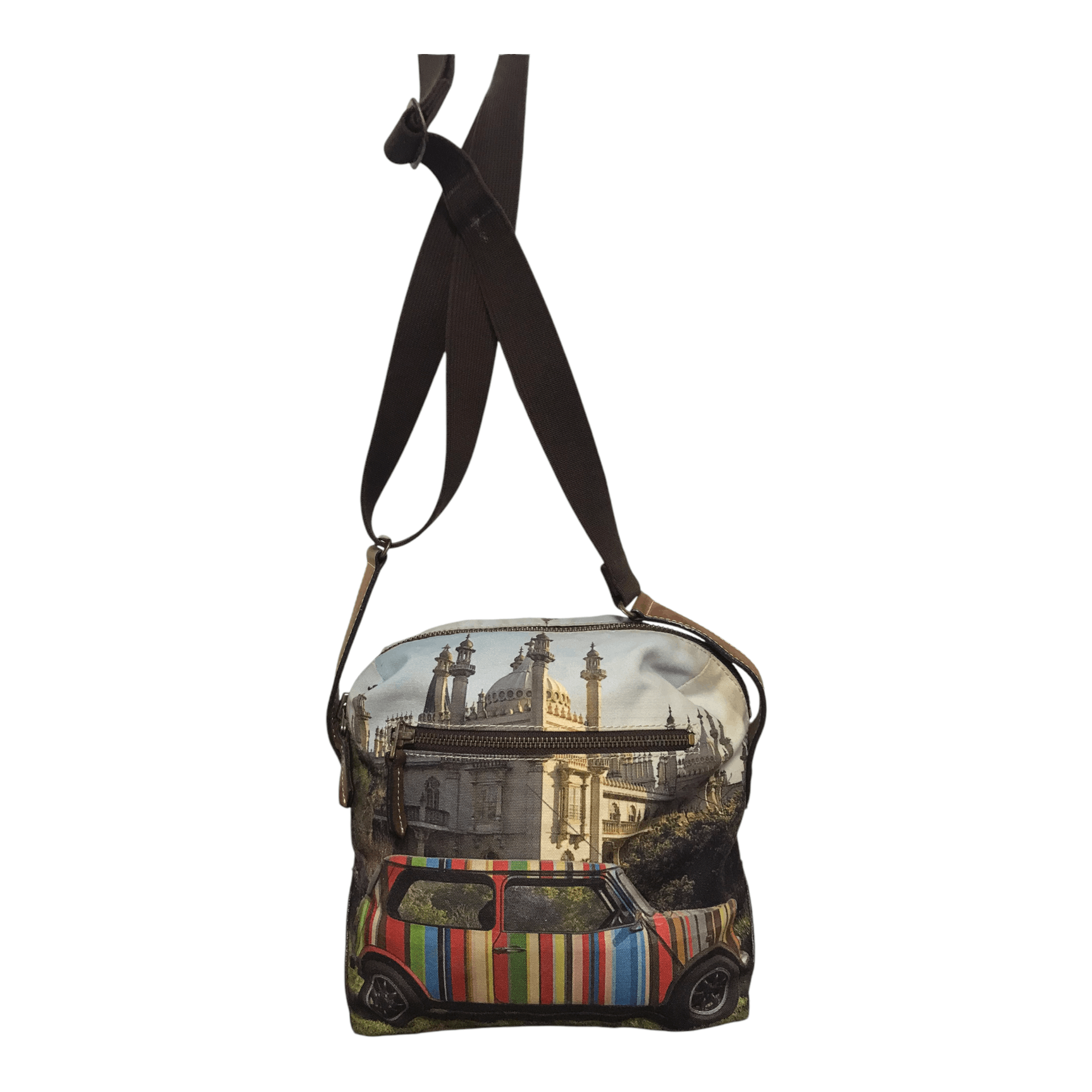 Paul Smith × Vintage Rare Paul Smith Mini Cooper Canvas Travel Sling Bag Size ONE SIZE - 2 Thumbnail