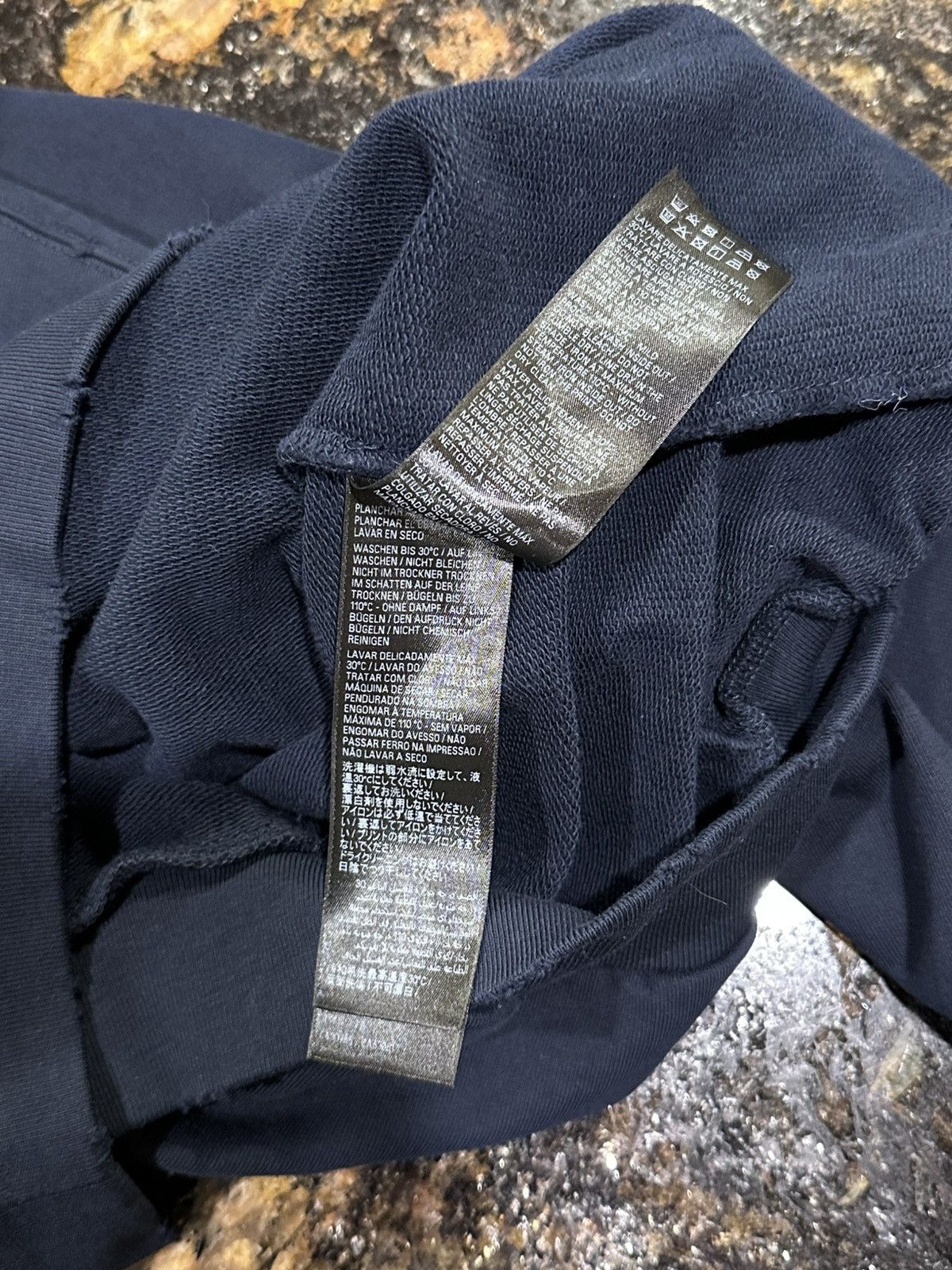 Balenciaga Balenciaga “Be Nice” France Dark Navy 2023 Distressed Hoodie Size US XL / EU 56 / 4 - 14 Thumbnail