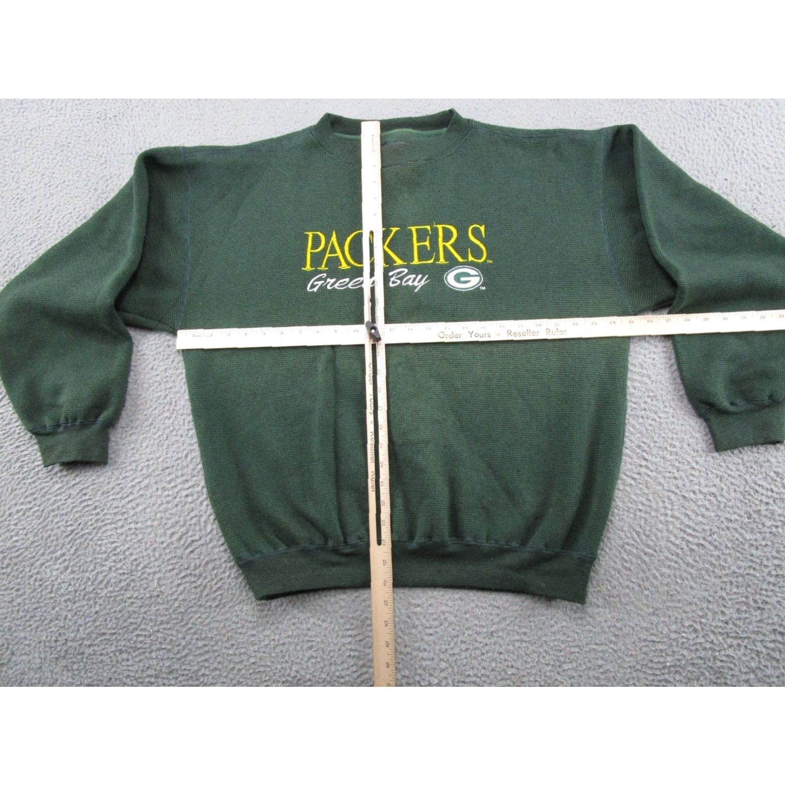 Logo 7 VINTAGE Green Bay Packers Embroidered Spell Out Crewneck Sweatshirt Hoodie L Mens Size US L / EU 52-54 / 3 - 4 Thumbnail