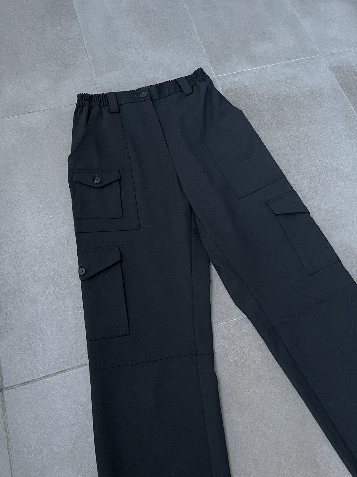 Han Kjobenhavn !DS! SS22 Han Kjobenhavn Cargo Black Wool Track Pants Size US 30 / EU 46 - 5 Thumbnail