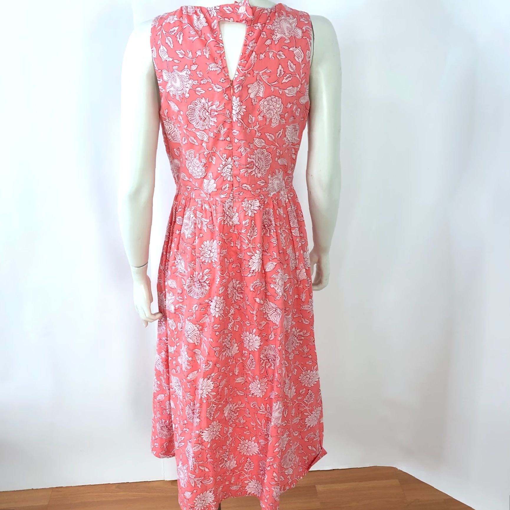 J.Crew J.Crew Factory 4 Fit and Flare Midi Dress Pink Floral Sleeveless Casual Party/Cocktail Womens Midi Dress Size S / US 4 / IT 40 - 4 Thumbnail
