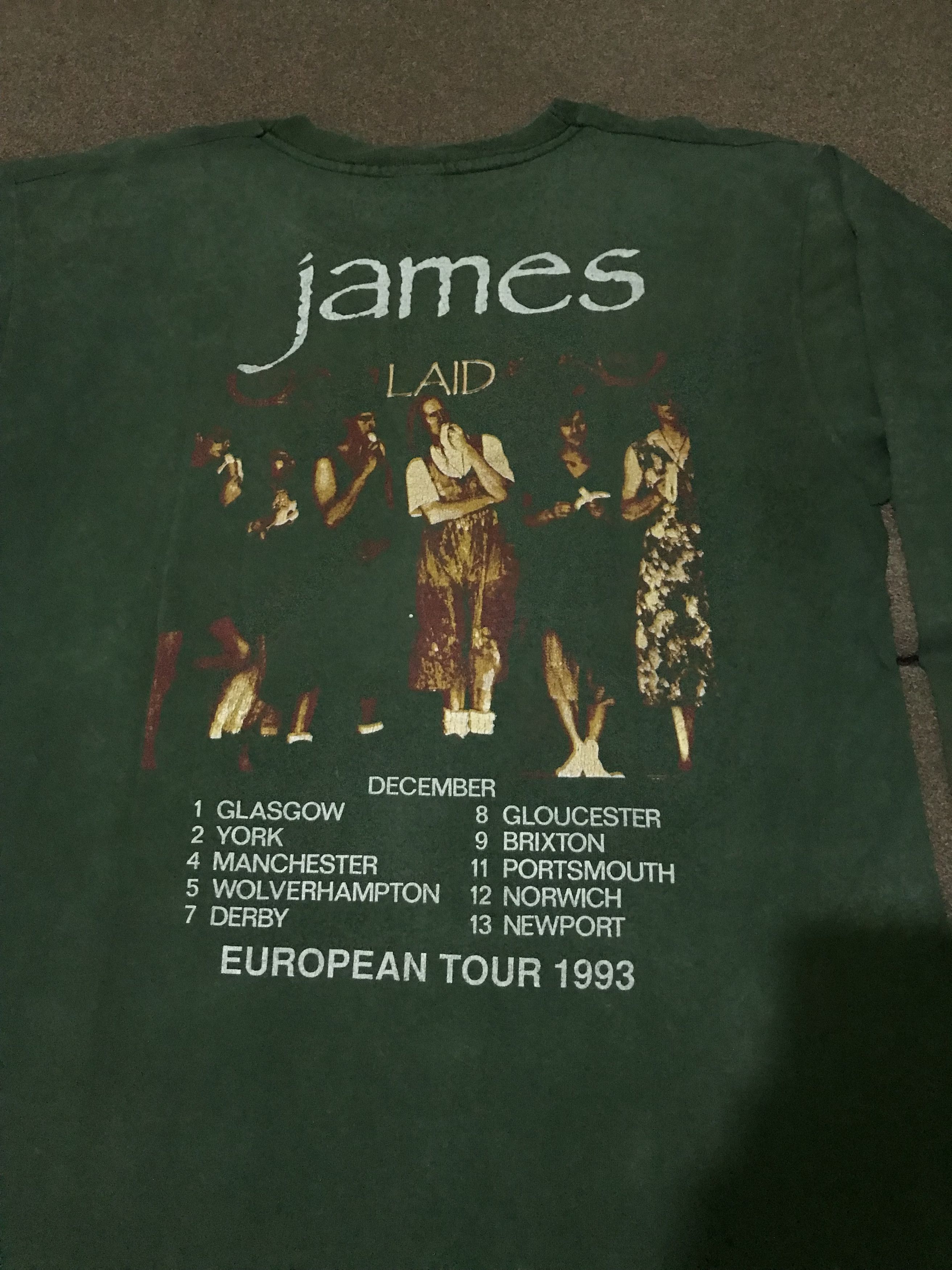 Band Tees Vintage 1993 James Laid Tour Shirt, Oasis, The Stone Roses Size US XL / EU 56 / 4 - 4 Thumbnail