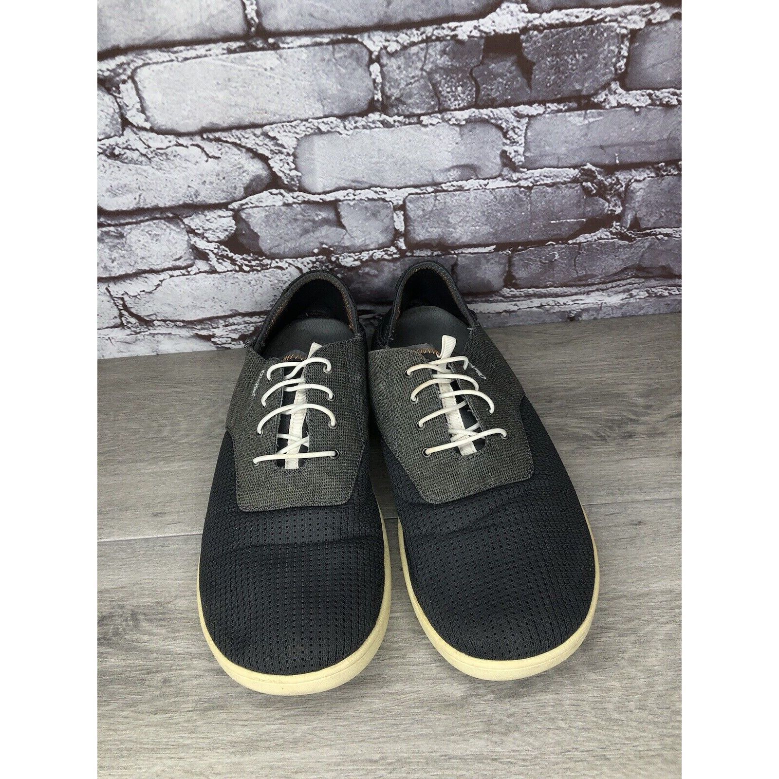 Olukai OluKai Nohea Moku Textile Blue Gray Casual Lace Drop Heel Sh Size US 13 / EU 46 - 20 Thumbnail