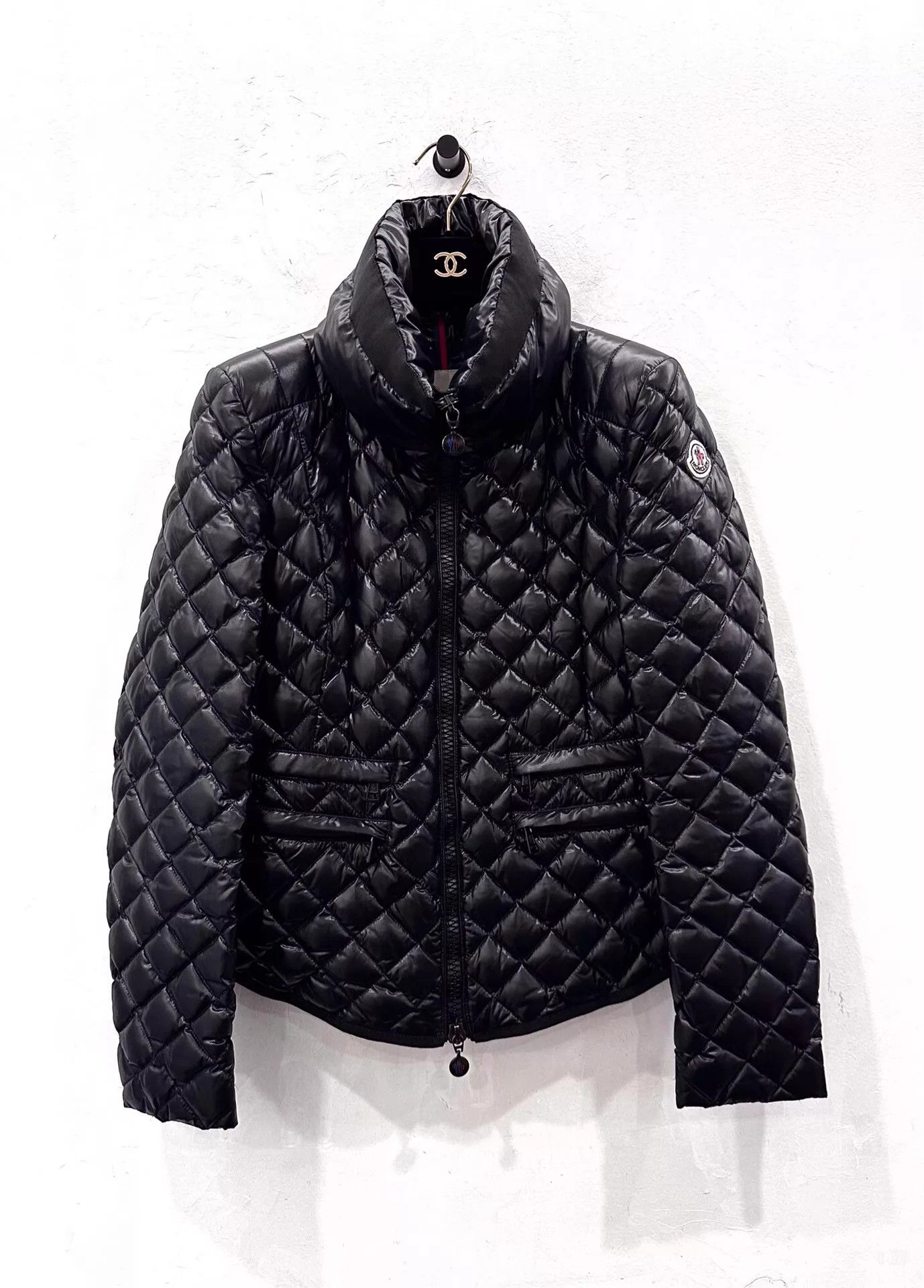 Moncler Moncler Champetre Quilted Side Logo W Black Down Coat 3 New Size L / US 10 / IT 46 - 1 Thumbnail