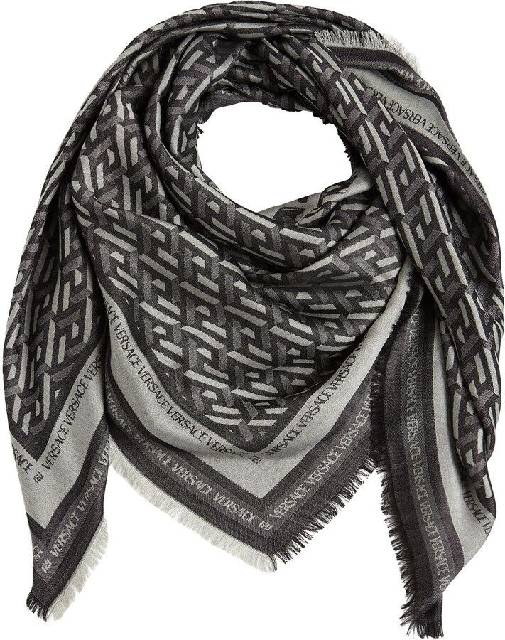Versace Versace 3D Greca Logo Scarf Size ONE SIZE - 1 Thumbnail
