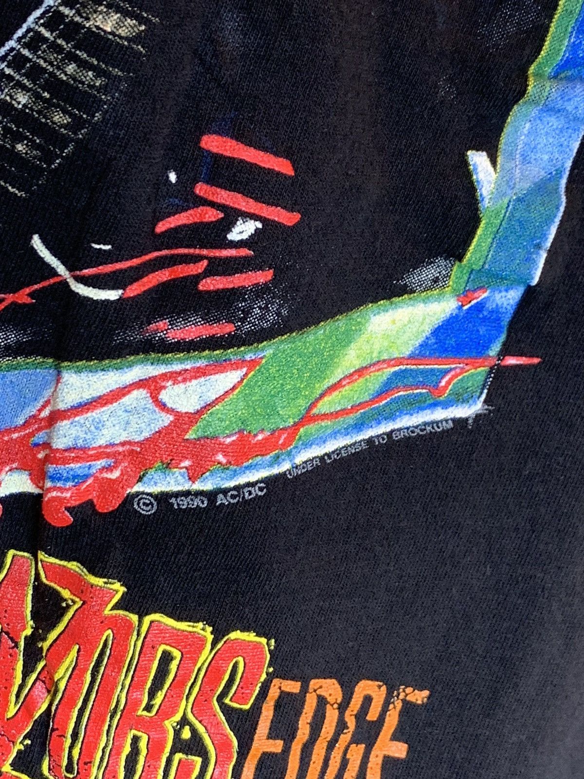 Band Tees RARE* Vintage 1990 AC/DC The Razors Edge Haircut Art T-Shirt Size US L / EU 52-54 / 3 - 7 Thumbnail