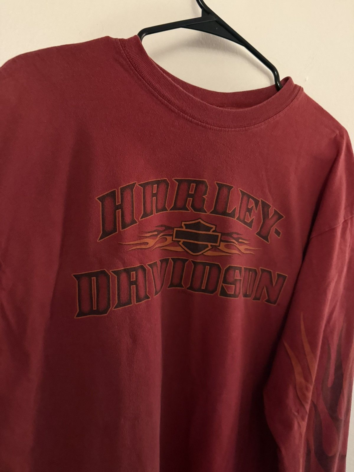 Harley Davidson Vintage Harley Davidson Flame Long Sleeve 4GSELLER Size US L / EU 52-54 / 3 - 3 Thumbnail