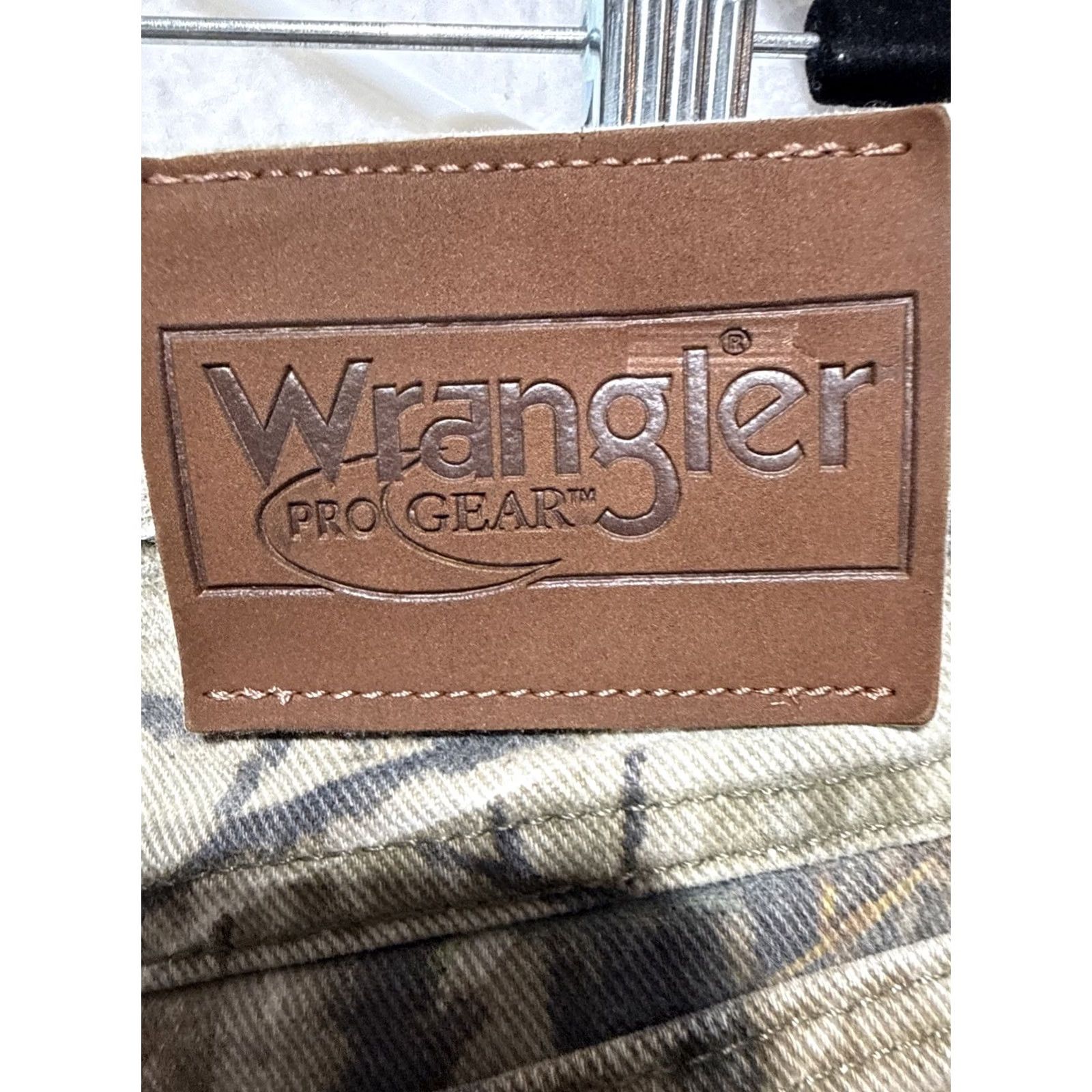 Wrangler Wrangler ProGear Jeans Men's 37x30 Denim Camouflage Canvas Logo 5-Pocket Straight Regular Size US 37 - 3 Thumbnail