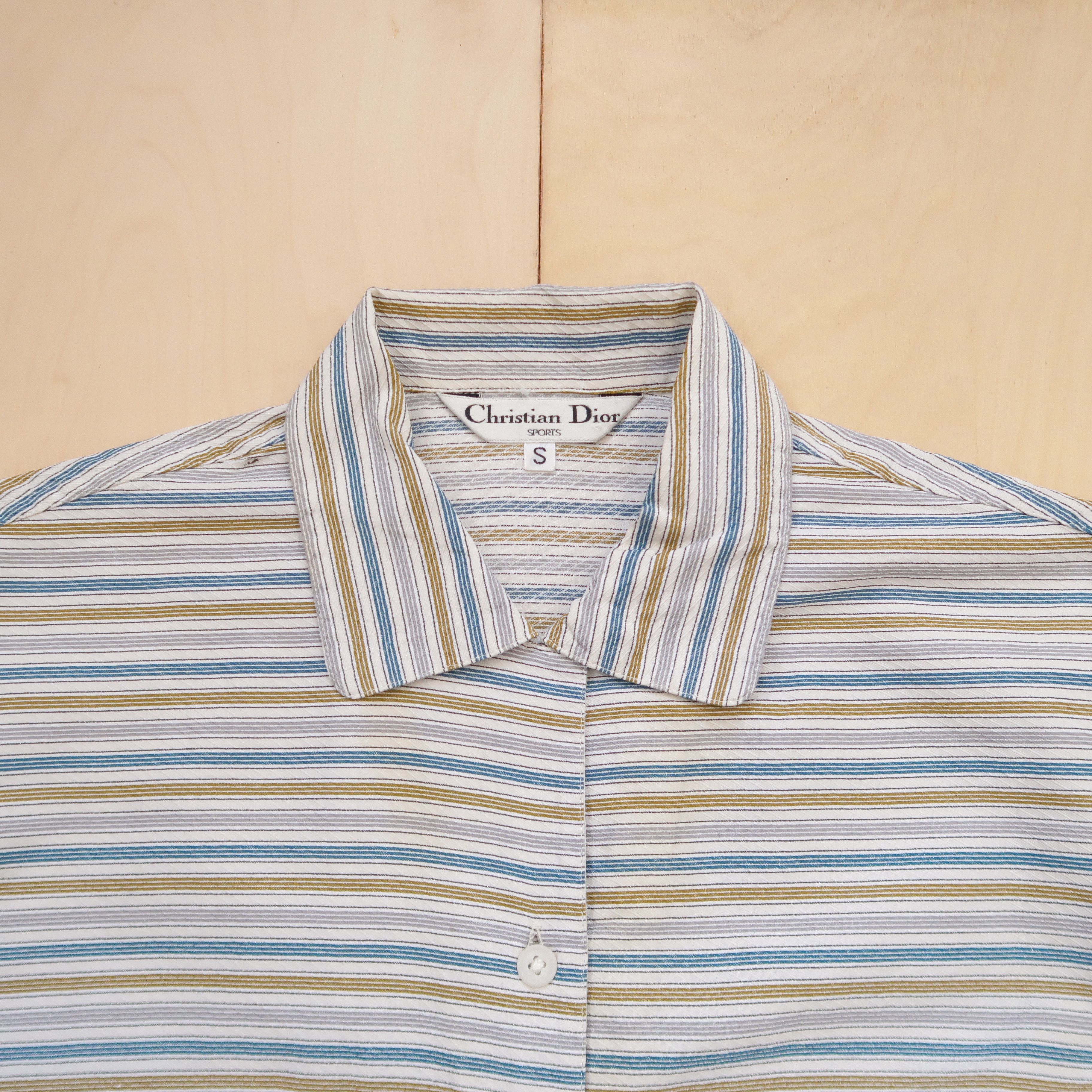 Christian Dior Monsieur Vintage 90s Christian Dior Sports Psychedelic Stripe Shirt Size US S / EU 44-46 / 1 - 3 Thumbnail