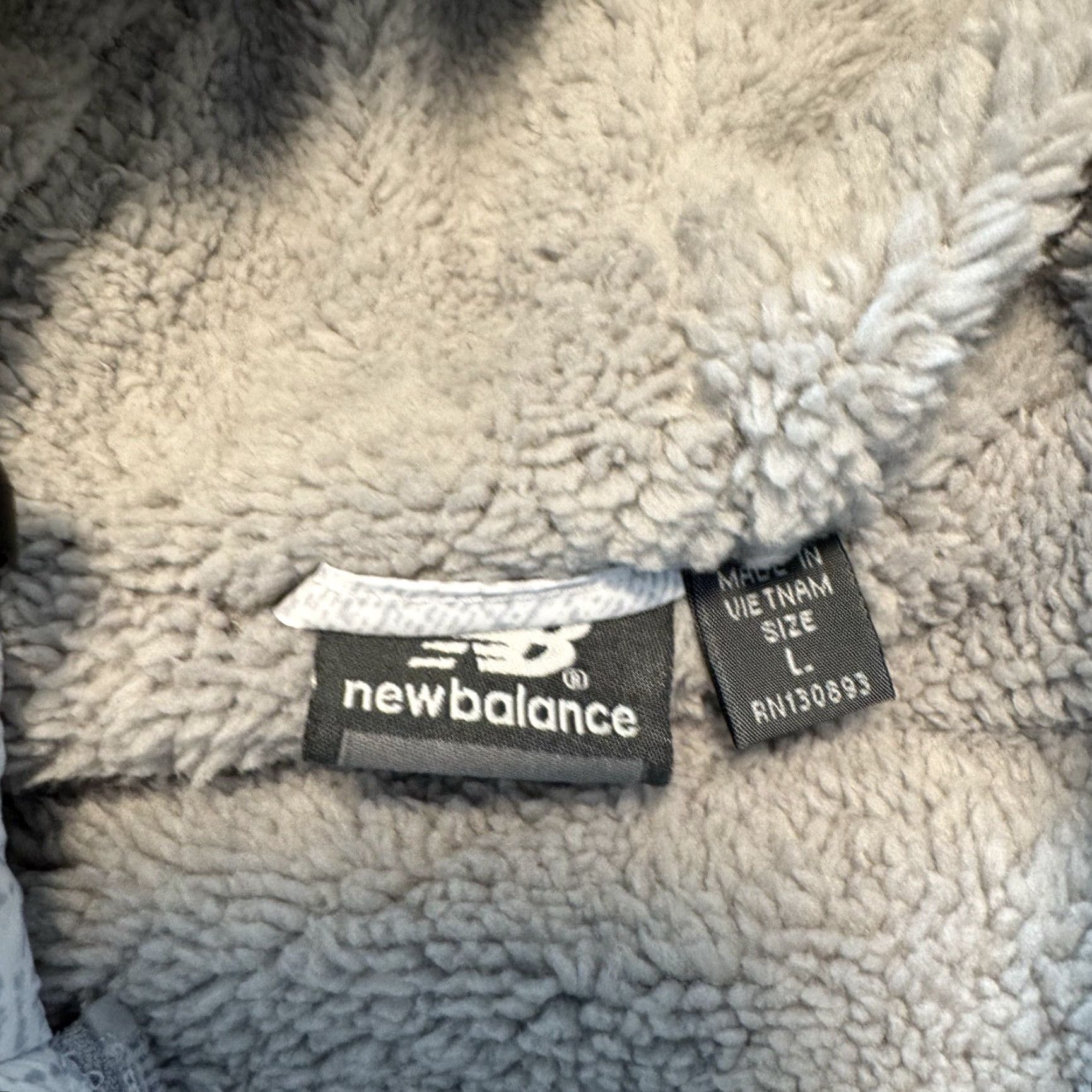 New Balance New Balance Puffer Tech Hooded Sherpa Lined Jacket Womens Large White Gray New Size L / US 10 / IT 46 - 5 Thumbnail