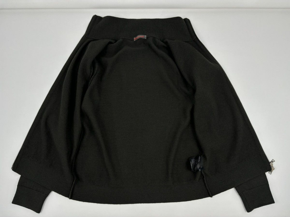 Miu Miu VTG Archive Knit Wool-Leather Zip Sweater High Collar Jumper Size US M / EU 48-50 / 2 - 12 Thumbnail