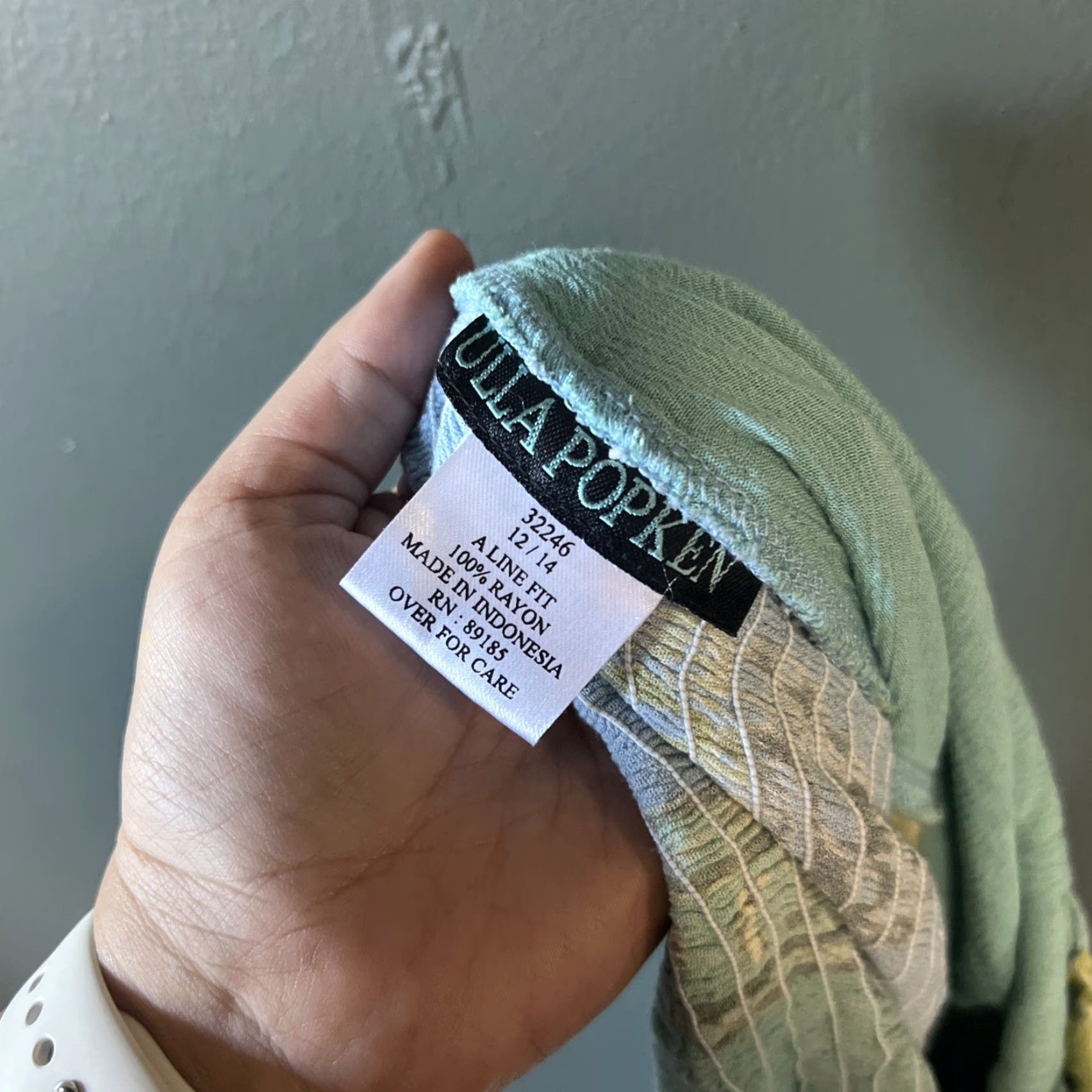 Vintage VINTAGE Ulla Popken Fairy Dress SleeveLESS Green 12-14 A-Line Bohemian 90s Womens Lined Dress Long, Rayon Size XL / US 12-14 / IT 48-50 - 5 Thumbnail