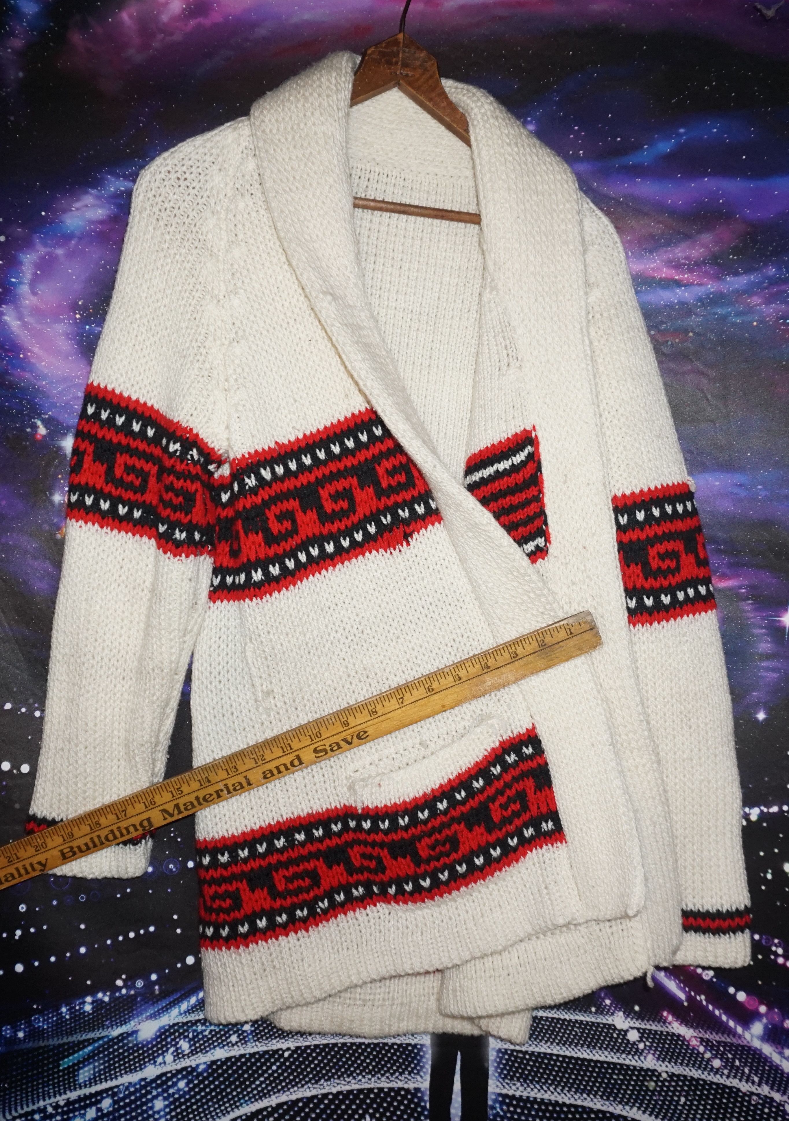 Vintage Shawl Collar Belted Knit Cardigan Sweater Robe Size US M / EU 48-50 / 2 - 3 Thumbnail