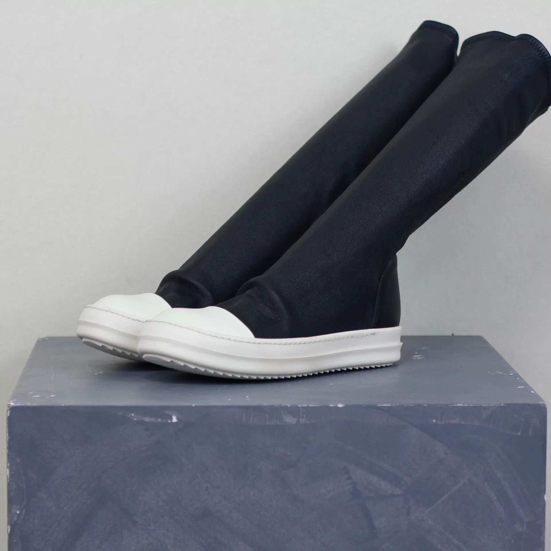 Rick Owens Rick Owens Leather Knee-High Boots Size US 4 / IT 34 - 1 Thumbnail