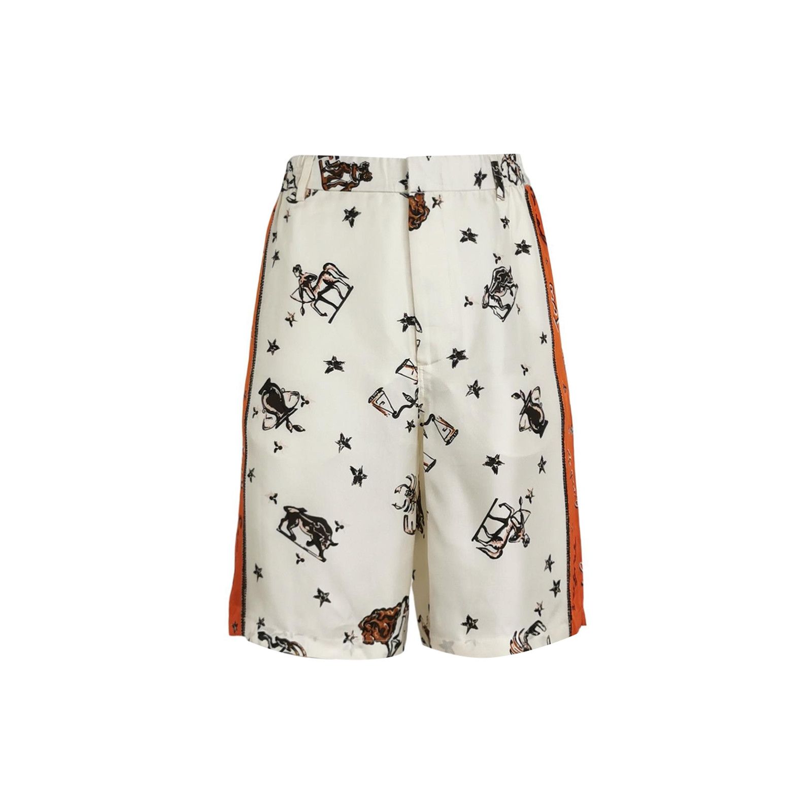 Versace Versace Printed Cotton Shorts with Contrast Trim Size US 30 / EU 46 - 1 Thumbnail