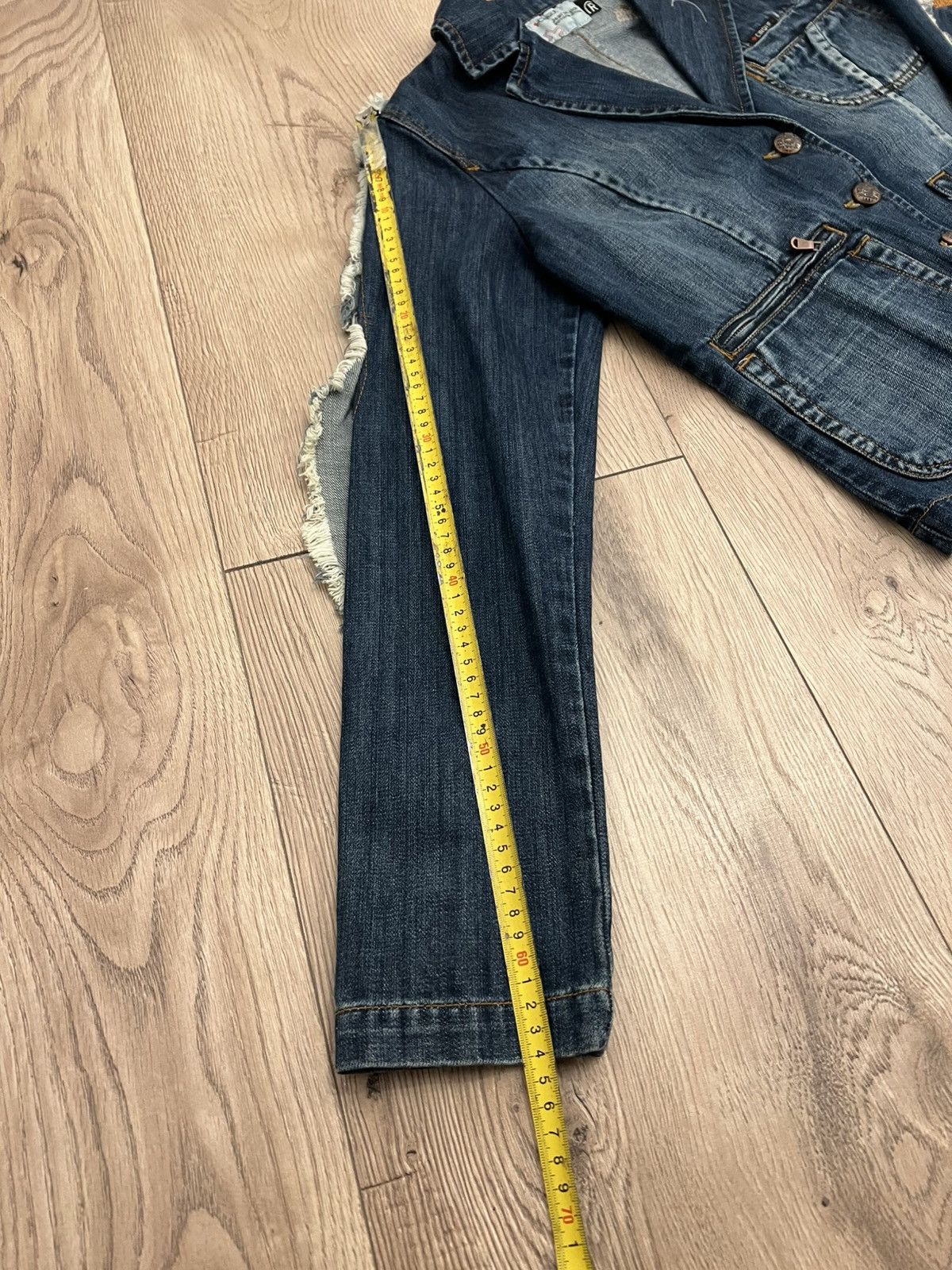 CINQUE Edgy Cinque Distressed Denim Jacket with Cobra Embroidery Size XS / US 0-2 / IT 36-38 - 9 Thumbnail