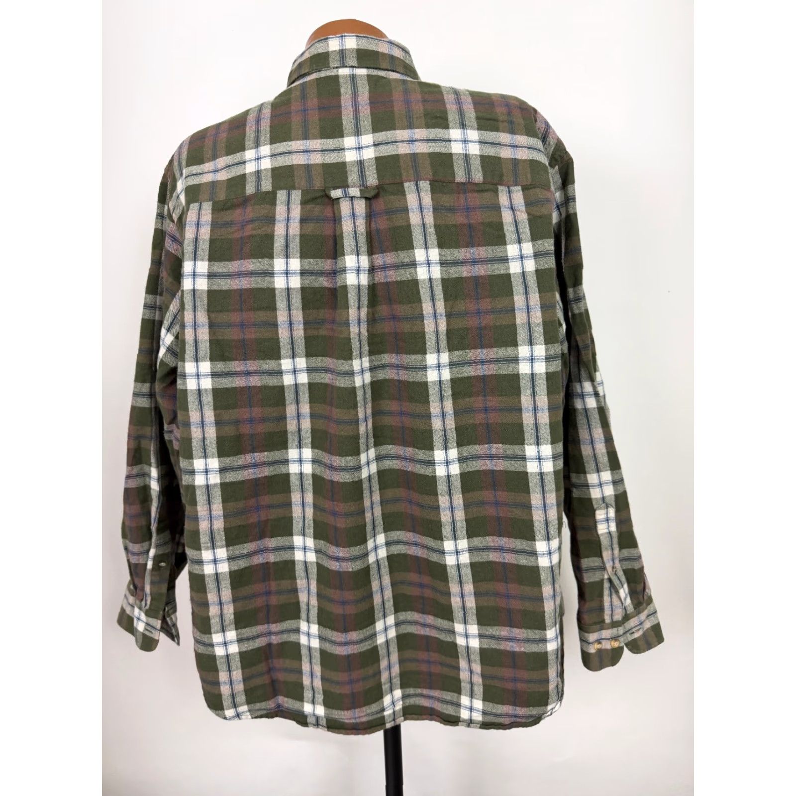 Roundtree & Yorke VINTAGE Roundtree & Yorke Flannel Shirt Men XL Olive Plaid Cotton 90s 90s Grunge Hipster Outdoor Preppy Button-Up Collared Long Sleeve Size US XL / EU 56 / 4 - 7 Thumbnail