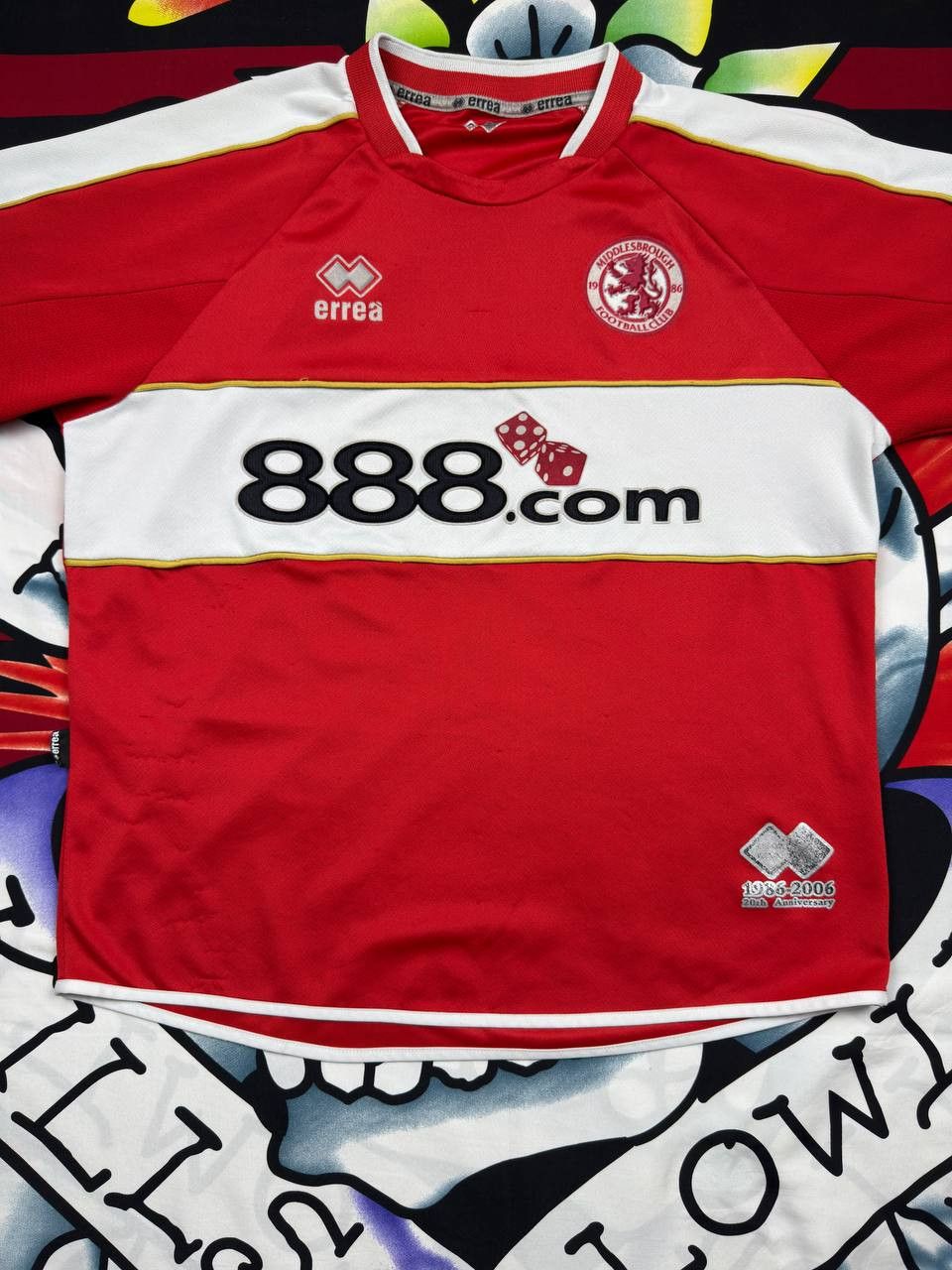 Errea Errea Middlesbrough Home Football Shirt Jersey 2006/07 Size US M / EU 48-50 / 2 - 1 Thumbnail
