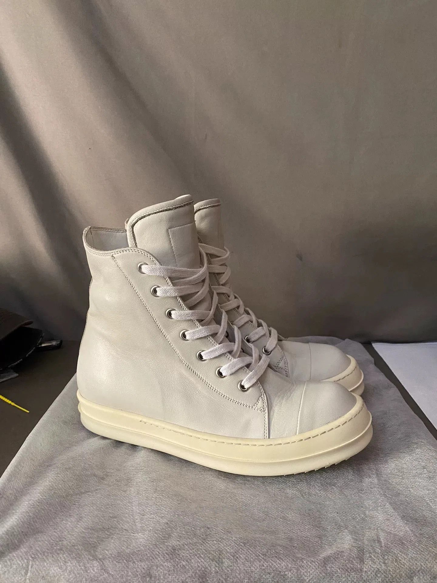 Rick Owens rick owens high-top leather sneakers size 38. Size US 7.5 / IT 37.5 - 3 Thumbnail