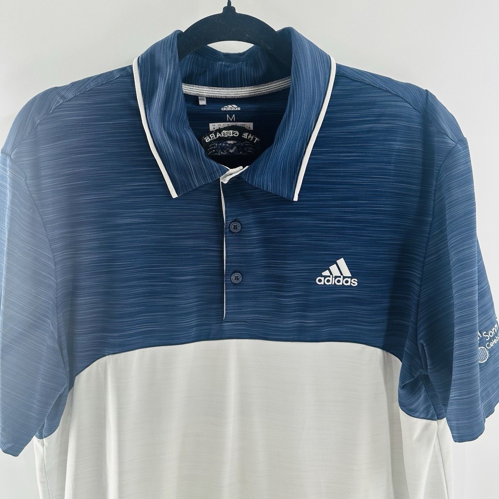 Adidas Adidas Polo Shirt Men's Size Medium Blue White Golf Size US M / EU 48-50 / 2 - 2 Thumbnail