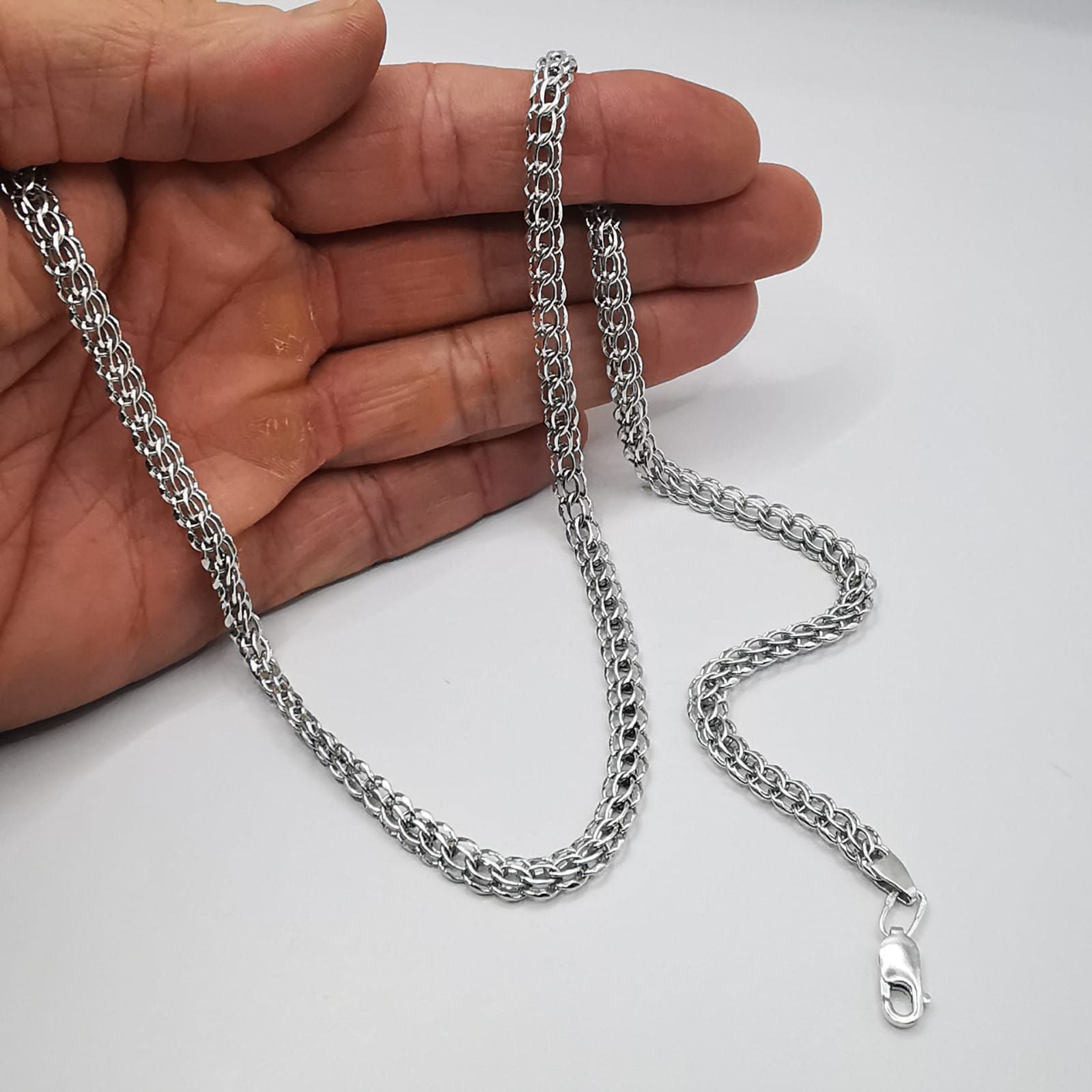 Sterling Silver Vintage Jewelry Chain, 925 Sterling Silver, Signed 24,78g Size ONE SIZE - 4 Thumbnail