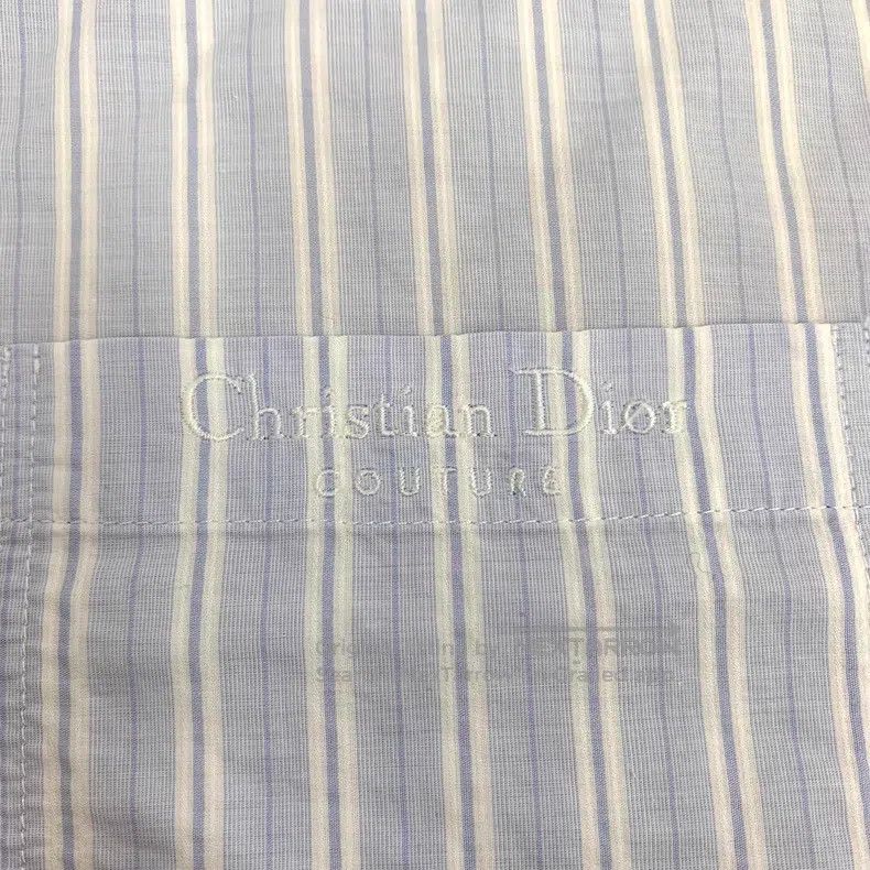 Dior Dior Light blue striped cotton lapel half-zipper short-sle Size US S / EU 44-46 / 1 - 5 Thumbnail