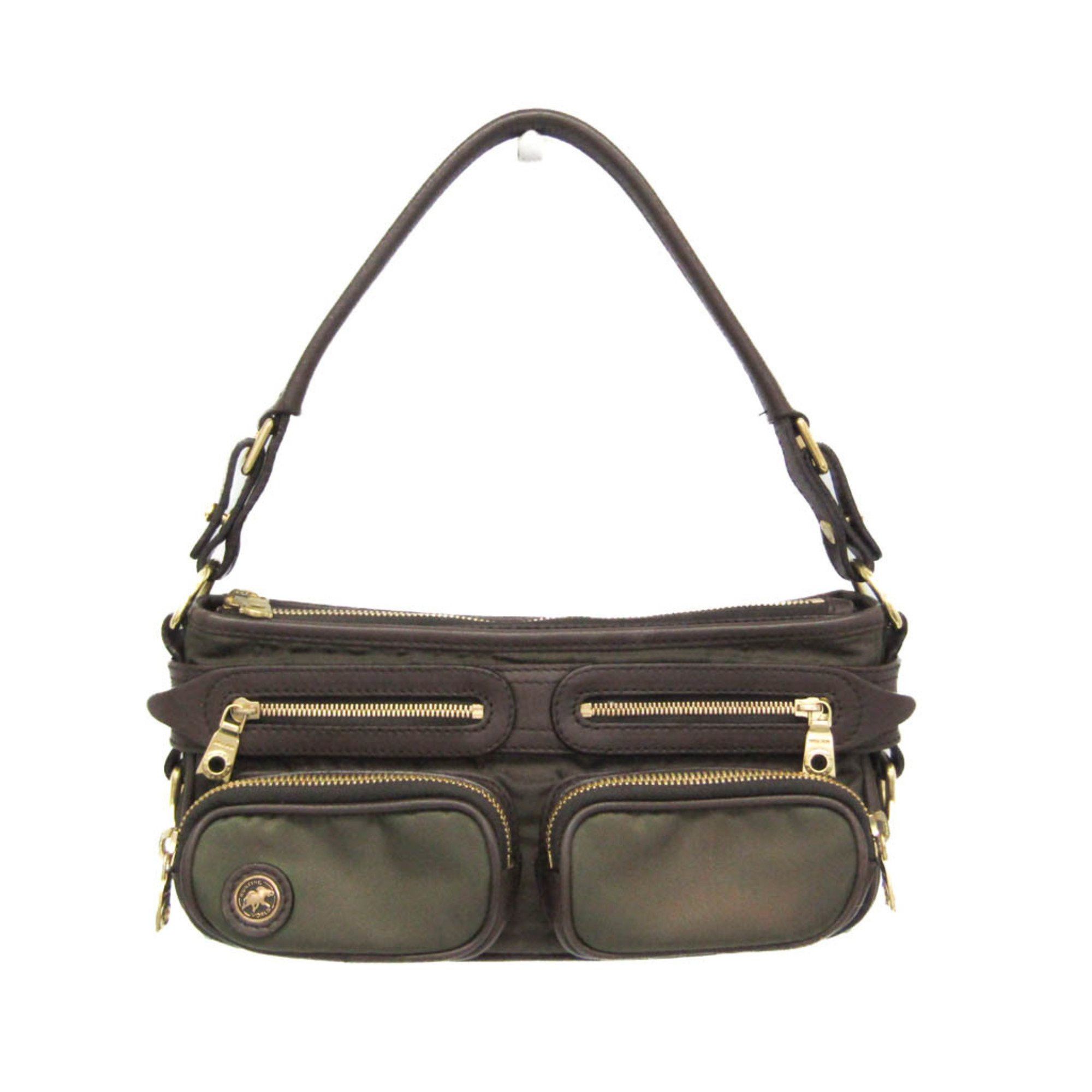 Other Hunting World One-shoulder Small Bag Women's Nylon,Leather Handbag,Shoulder Bag Brown,Khaki Size ONE SIZE - 1 Thumbnail