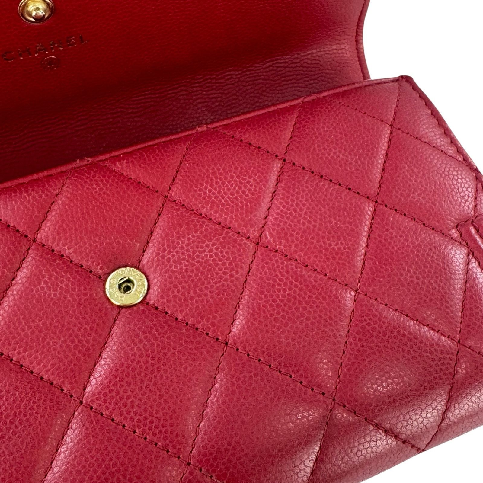 Chanel Chanel CC Boy Flap Red Matelassé Wallet Size ONE SIZE - 13 Thumbnail