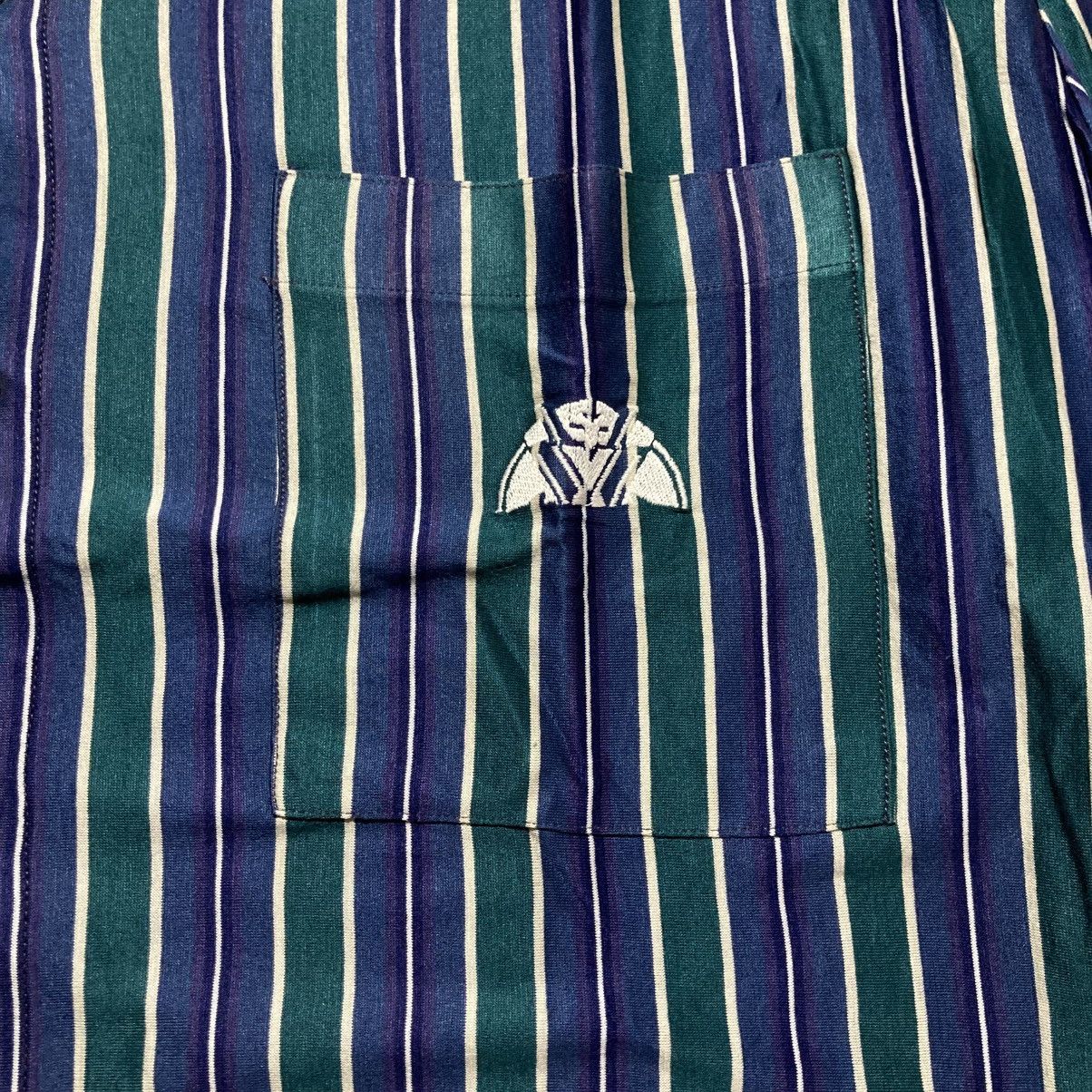 Japanese Brand 🇮🇹 1990s Vintage Pavesi Polvato Silk Striped Shirt Luxury Size US L / EU 52-54 / 3 - 5 Thumbnail
