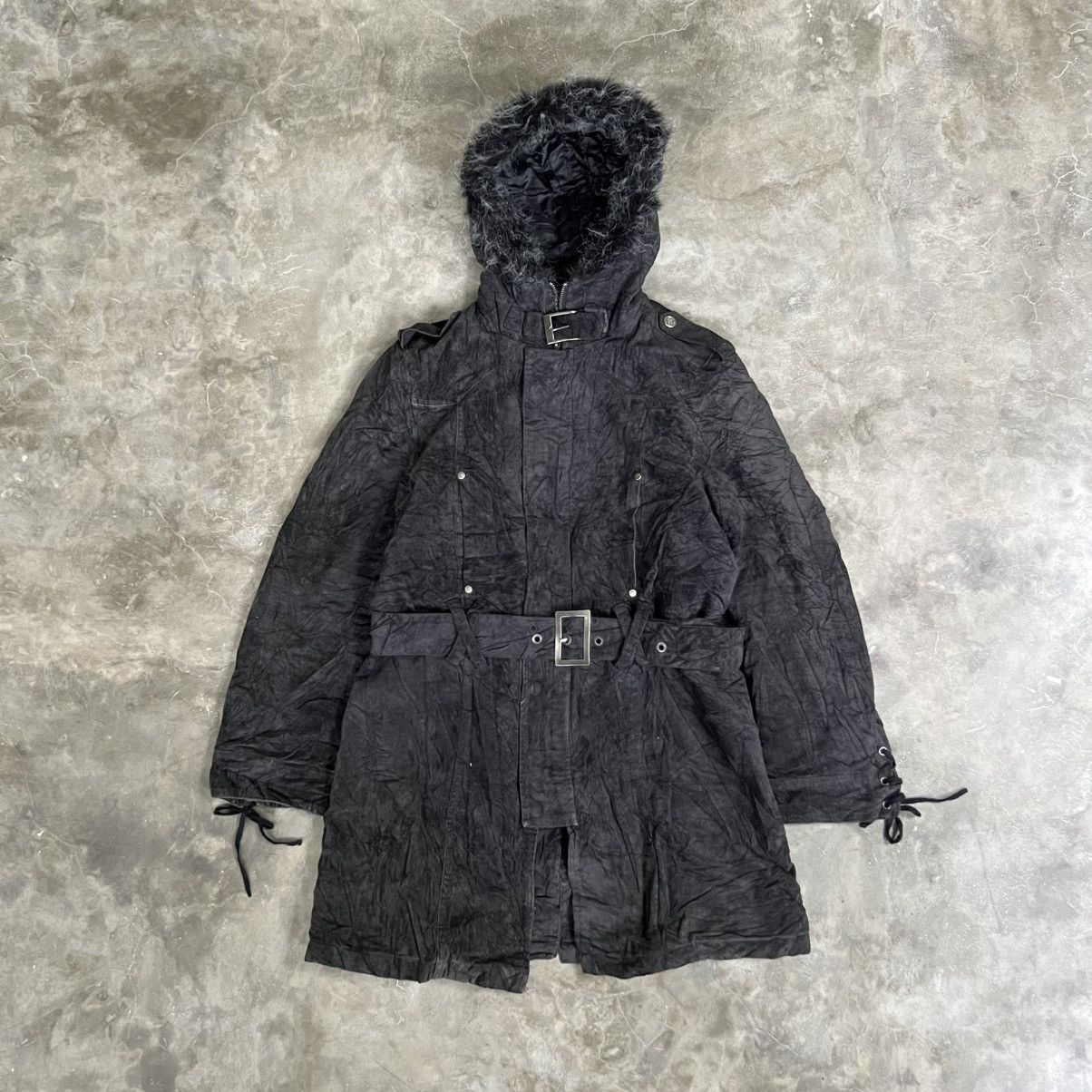 BERNINGS SHO 2000s Berning Sho Apocalypse Style Velvet Fur Coats Jacket Size US M / EU 48-50 / 2 - 1 Thumbnail