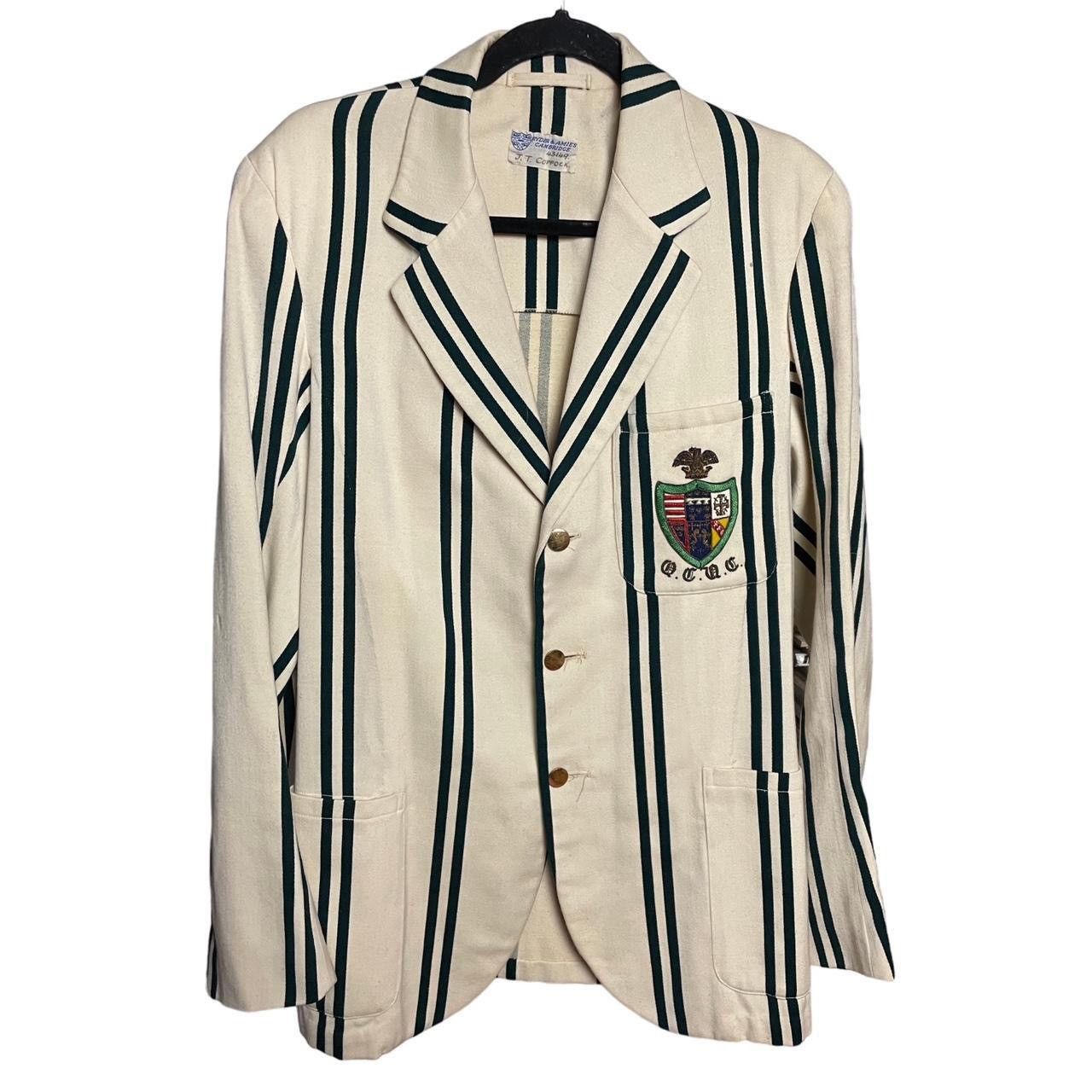 image of Vintage 1950S Cambridge Boating Blazer Jacket Wool in Green, Men's (Size 40R)
