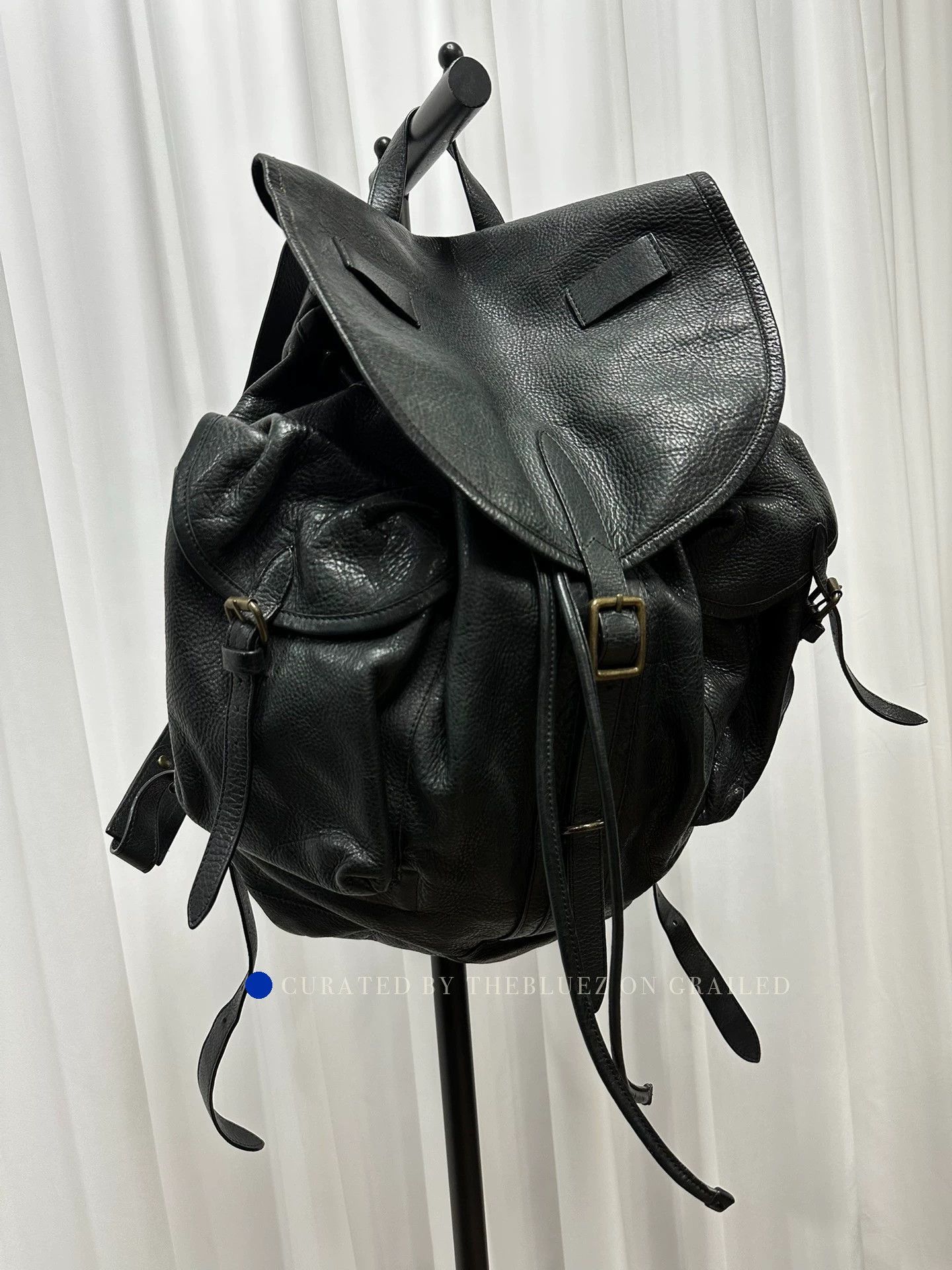 Dries Van Noten Stylish Black Leather Backpack Size ONE SIZE - 1 Thumbnail