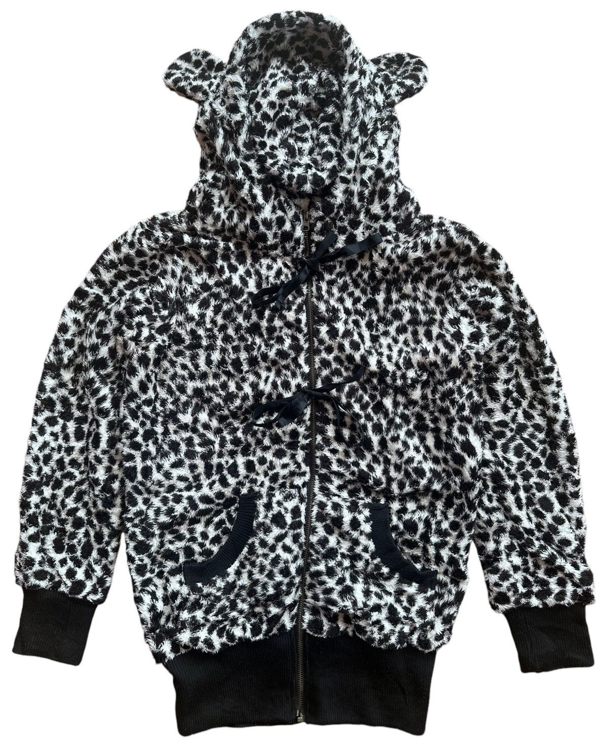 Issey Miyake RARE‼️Issey Miyake Over Lap Ear Bear Leopard Hoodie Jacket Size US S / EU 44-46 / 1 - 1 Thumbnail