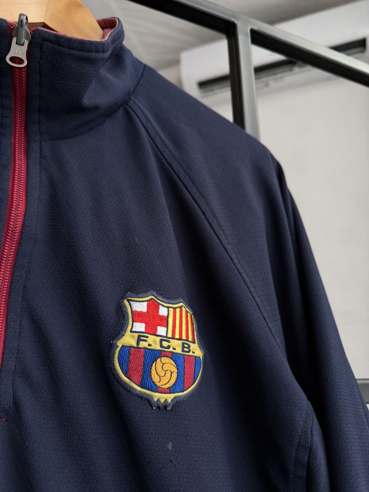 Nike Vintage Nike FC Barcelona Football Jacket Soccer Track Top Size US L / EU 52-54 / 3 - 6 Thumbnail